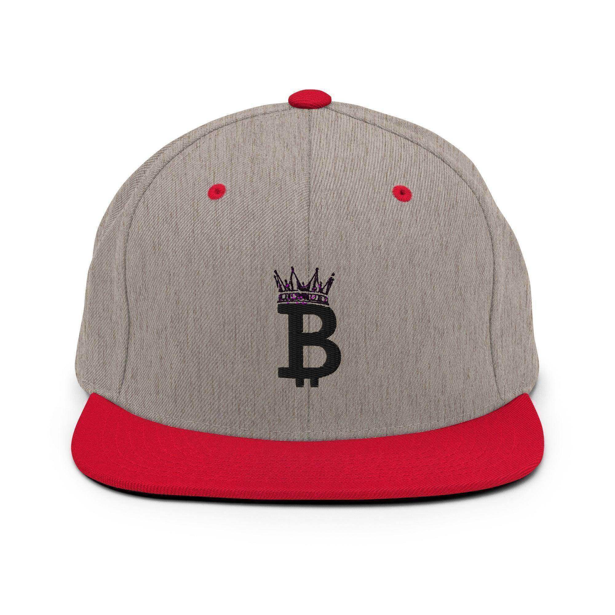 King Bitcoin Snapback Hat - InvestmenTees