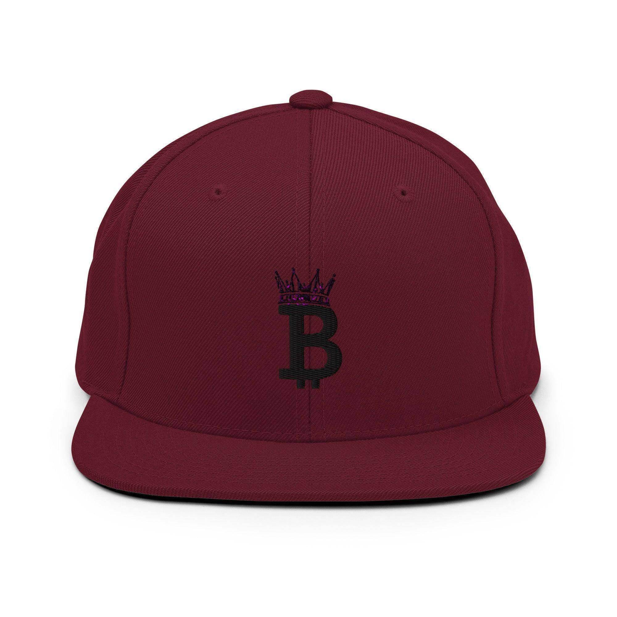 King Bitcoin Snapback Hat - InvestmenTees