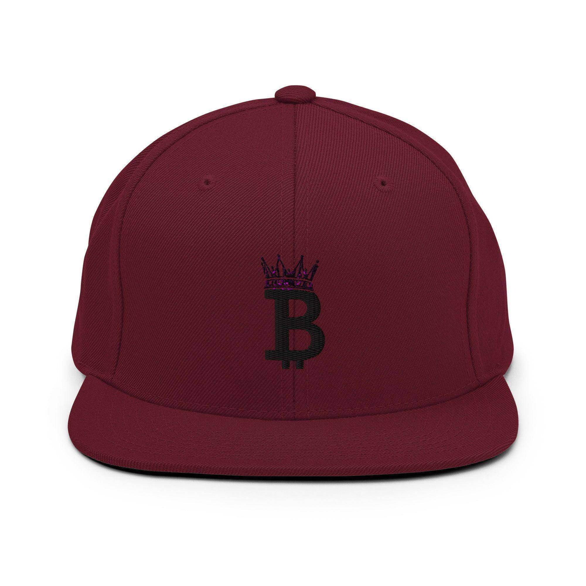 King Bitcoin Snapback Hat - InvestmenTees