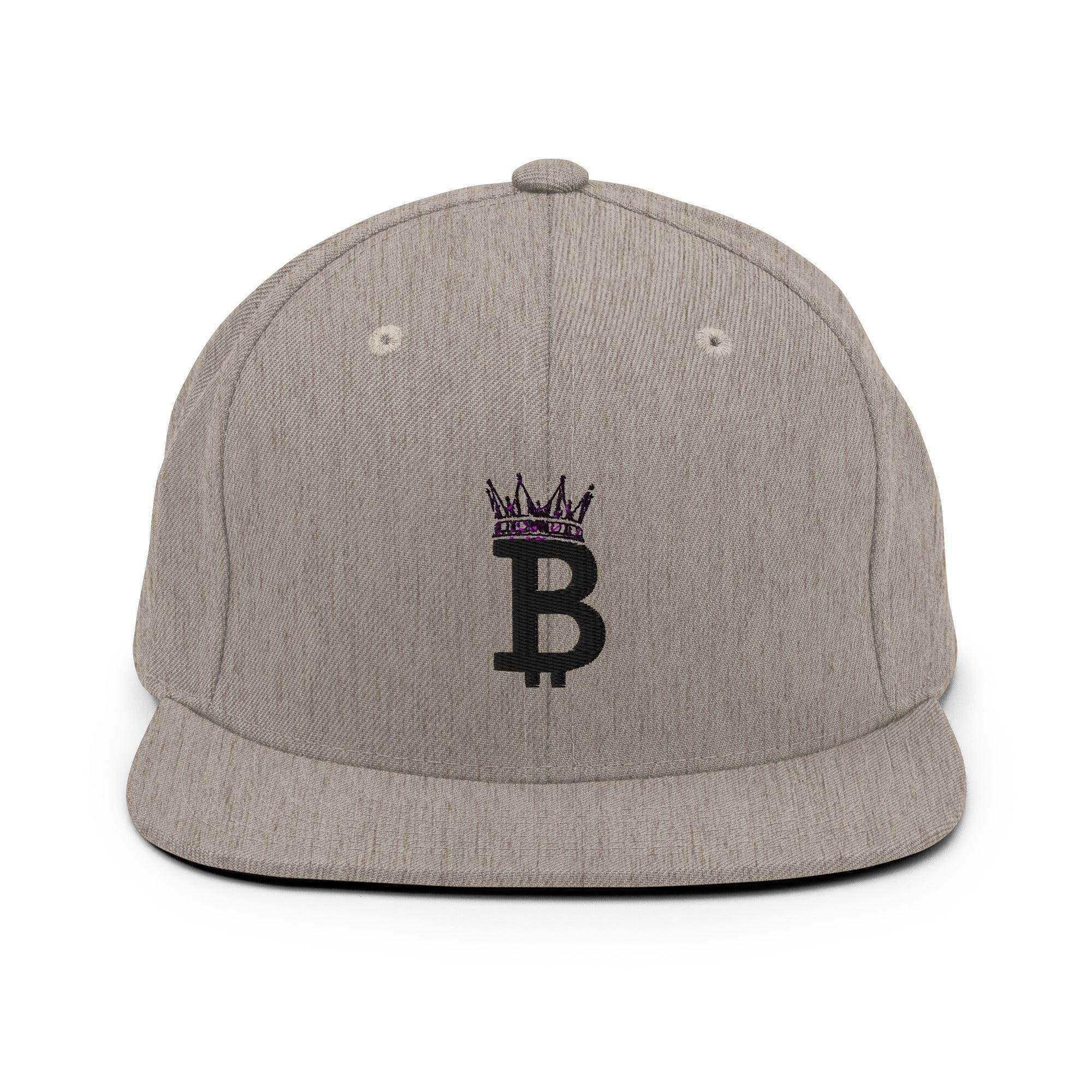 King Bitcoin Snapback Hat - InvestmenTees