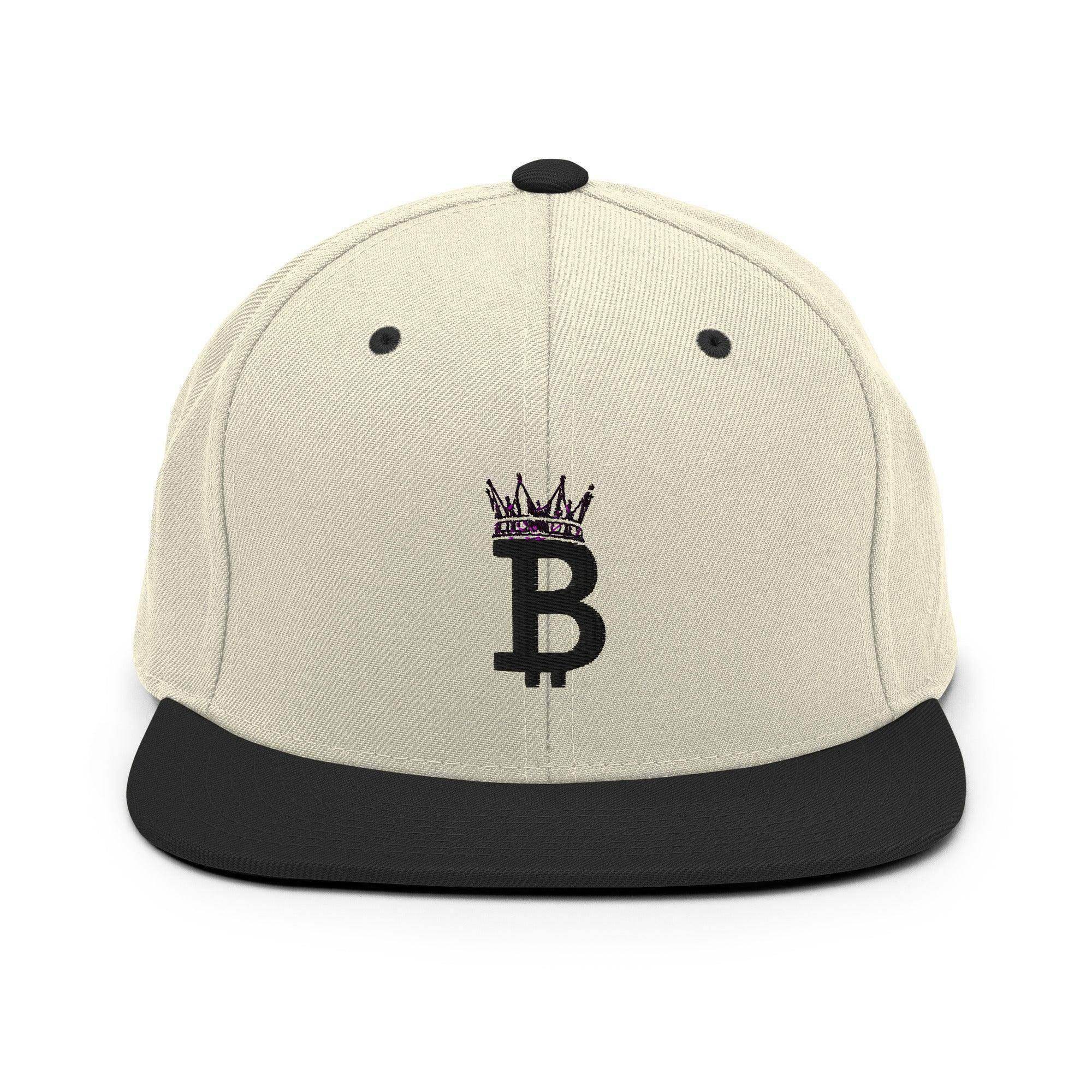King Bitcoin Snapback Hat - InvestmenTees