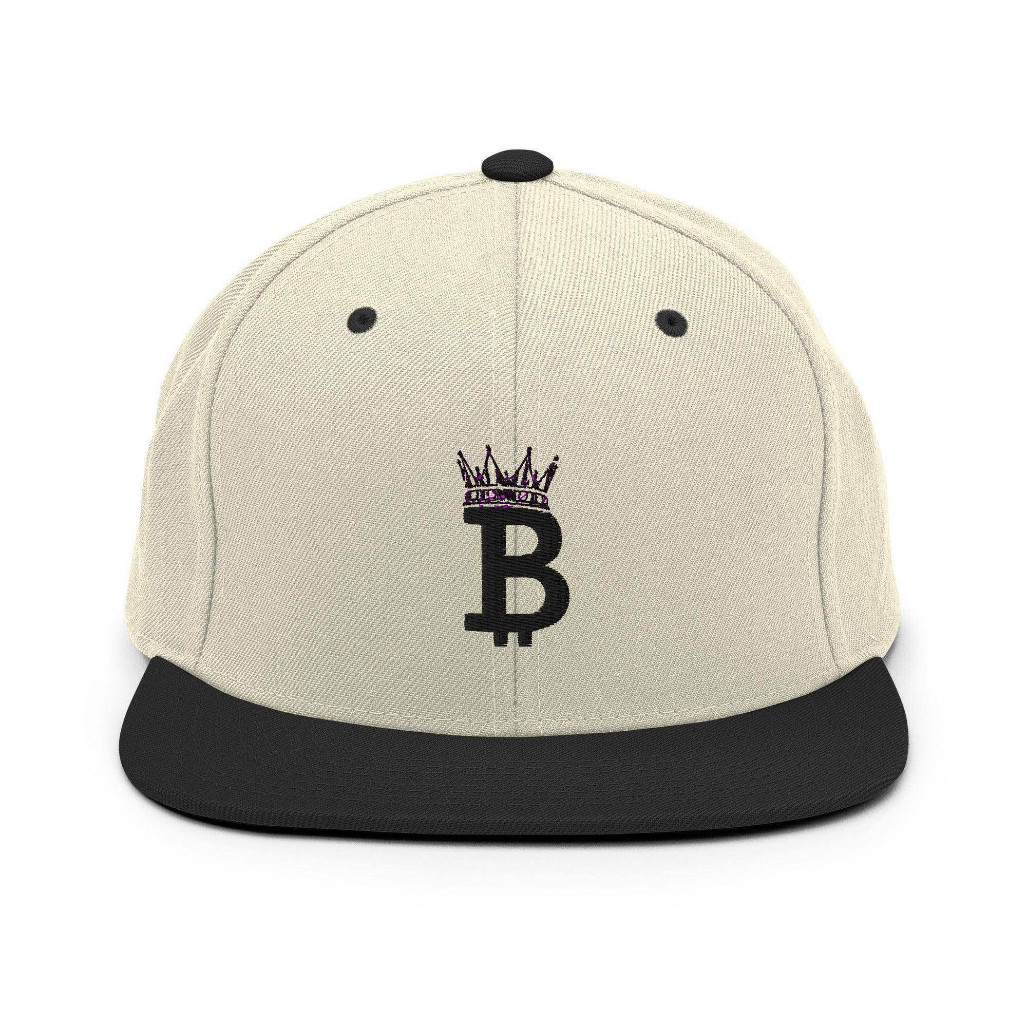 King Bitcoin Snapback Hat - InvestmenTees
