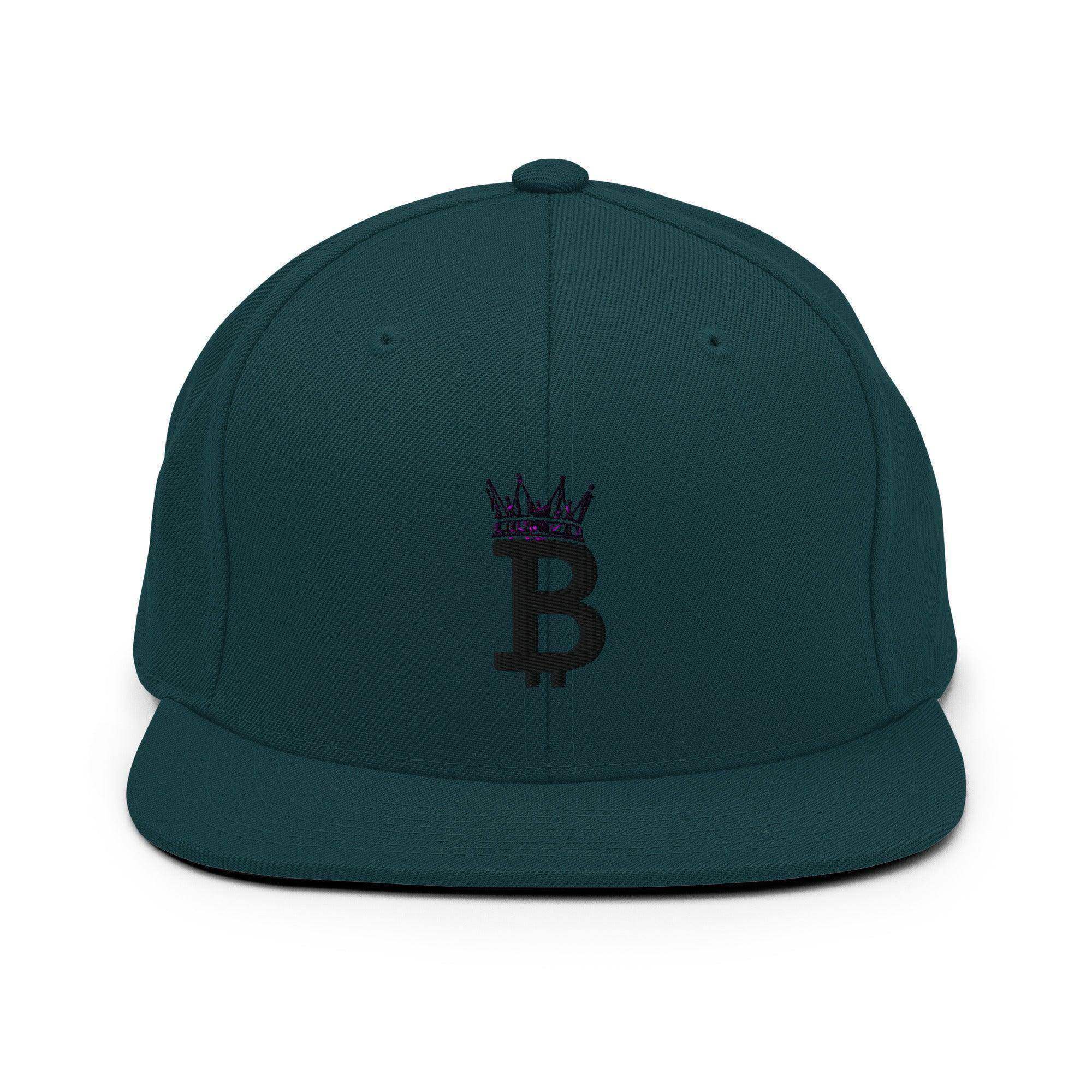 King Bitcoin Snapback Hat - InvestmenTees