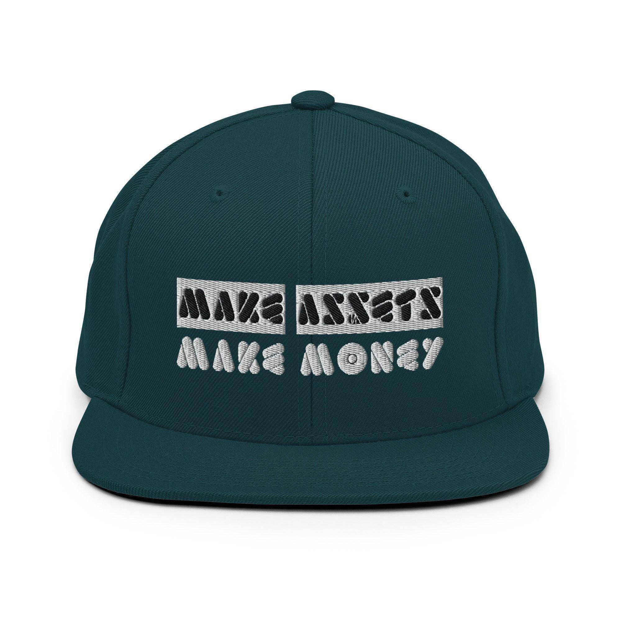 Make Assets | Make Money Snapback Hat - InvestmenTees