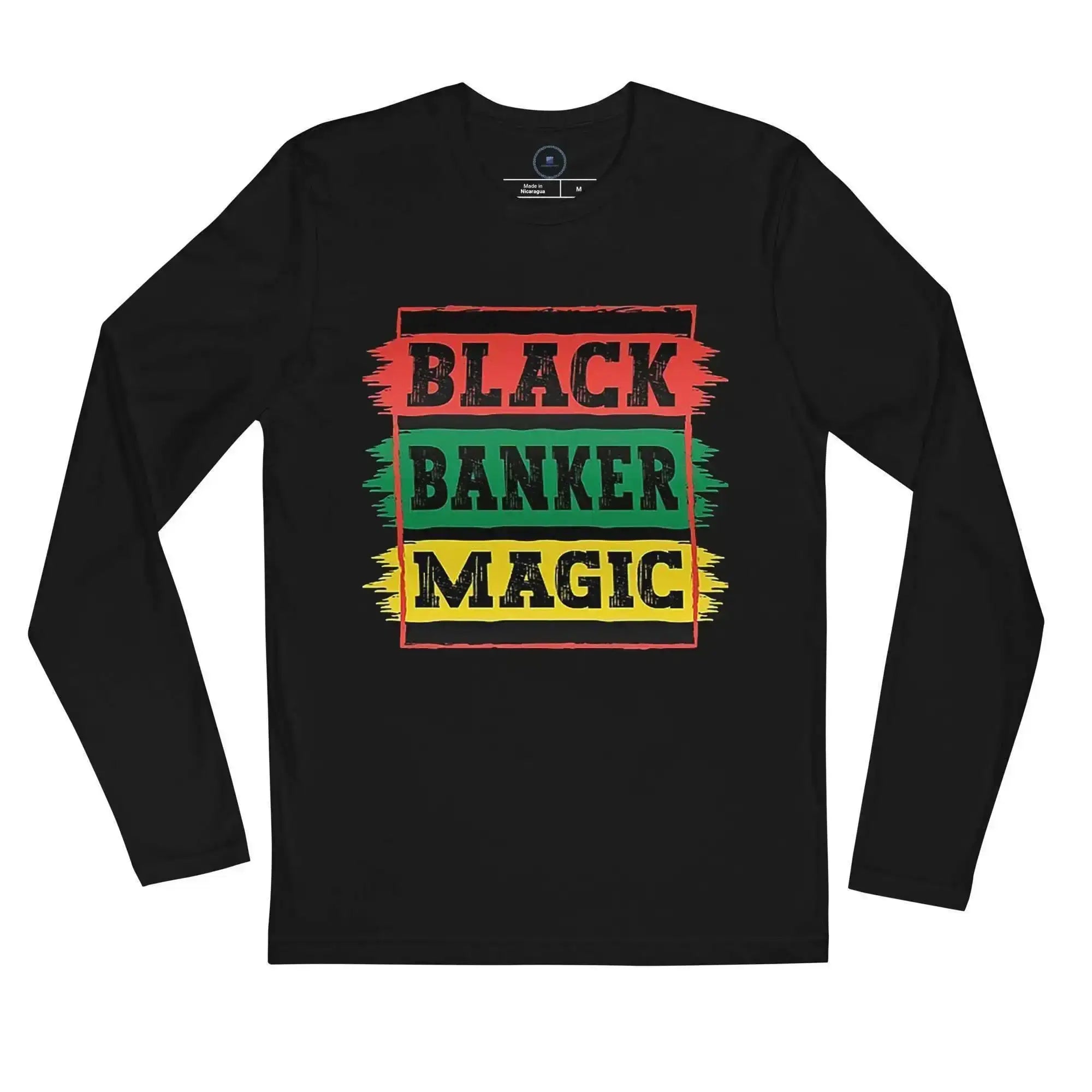 Black Banker Magic Long Sleeve T-Shirt - InvestmenTees