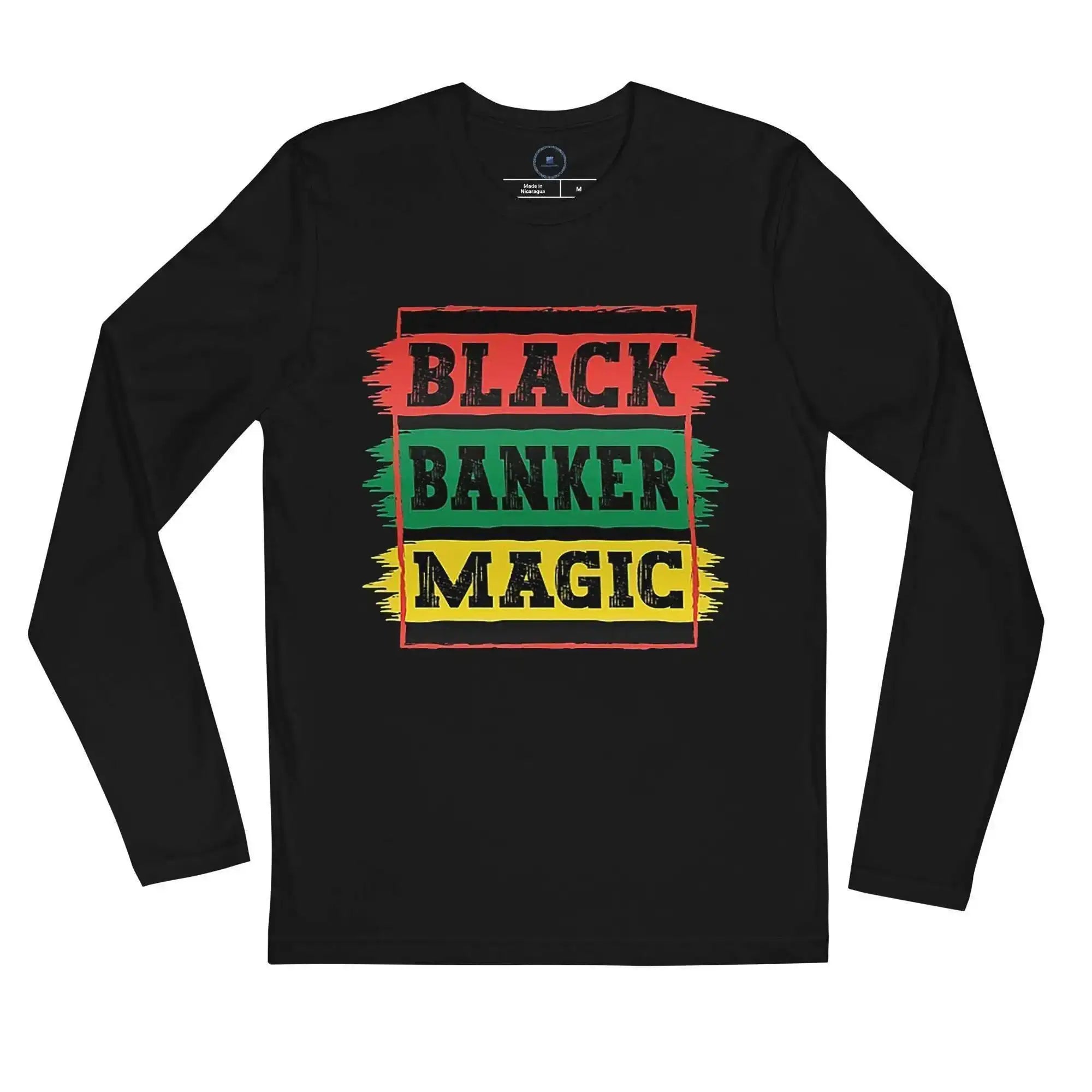 Black Banker Magic Long Sleeve T-Shirt - InvestmenTees