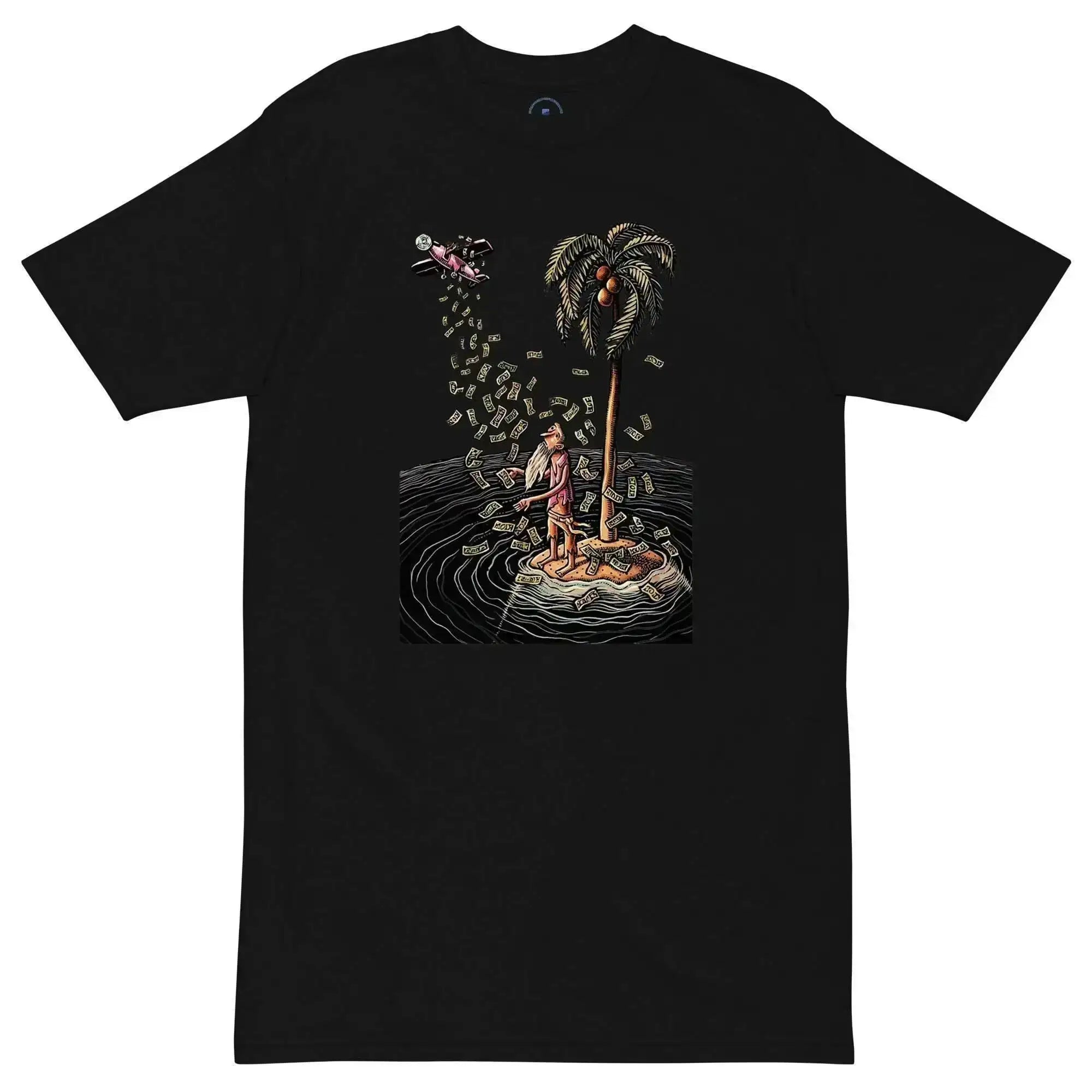 Airplane Drops Money on Desert Island T-Shirt - InvestmenTees