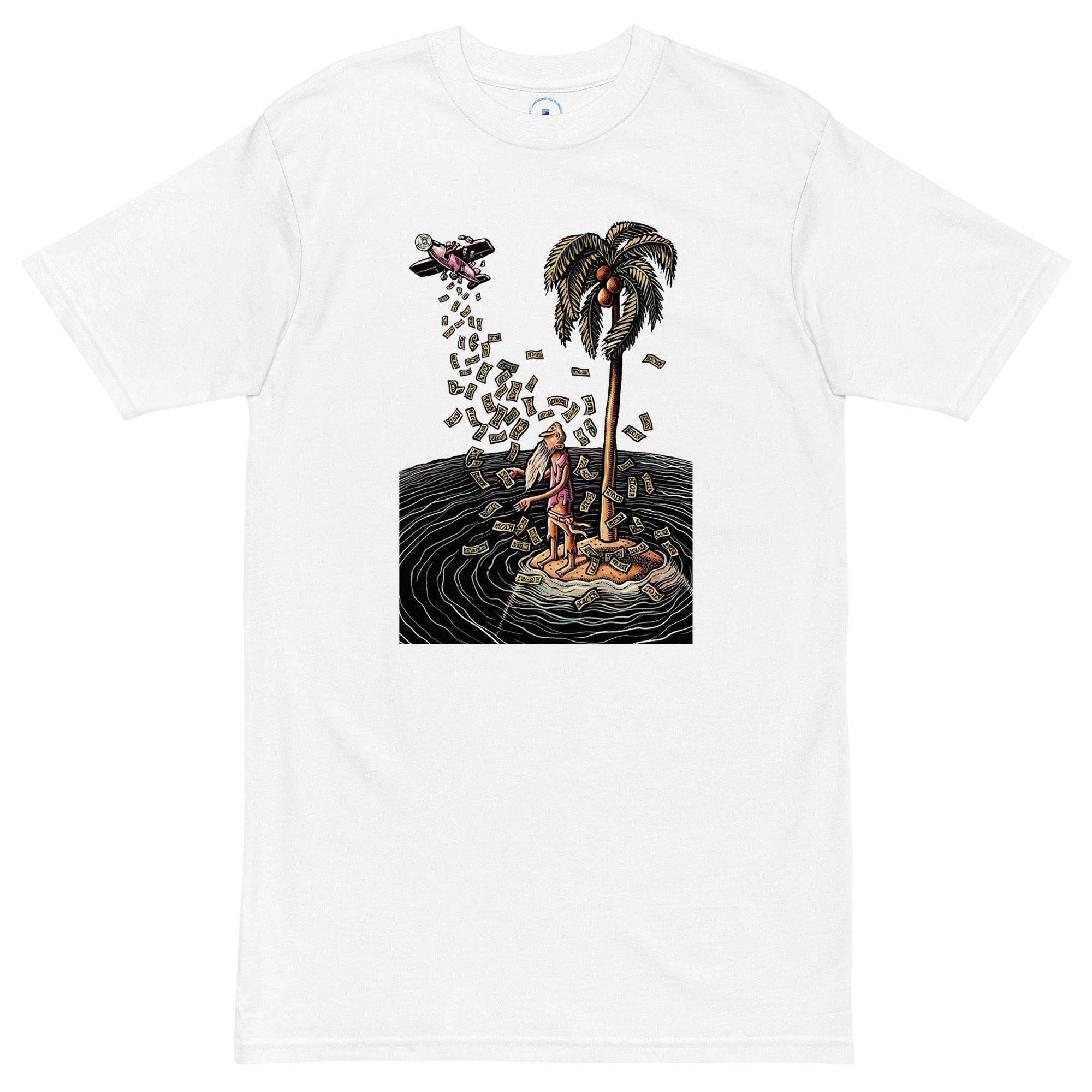 Airplane Drops Money on Desert Island T-Shirt - InvestmenTees