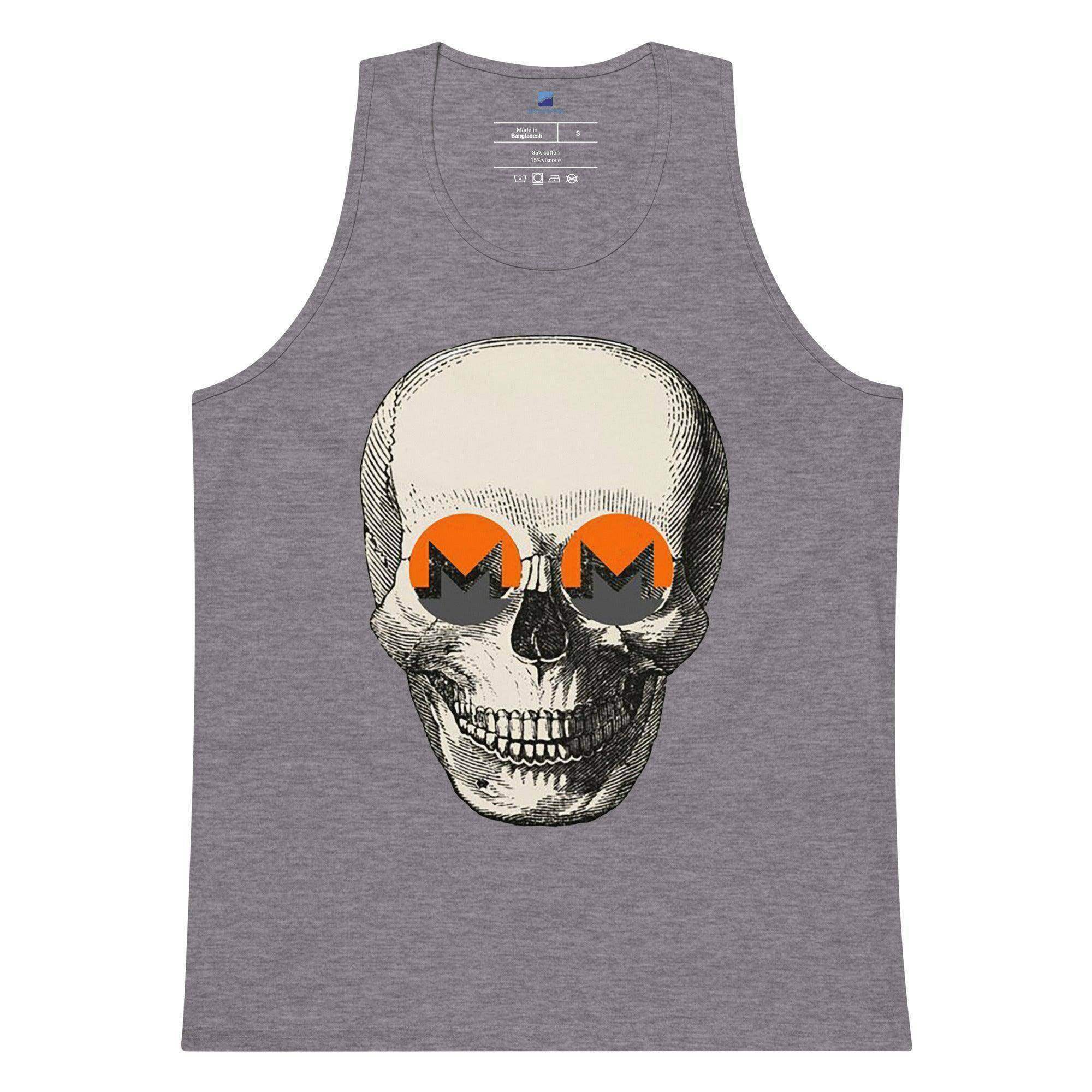 Monero Coin Skull Tank Top - InvestmenTees