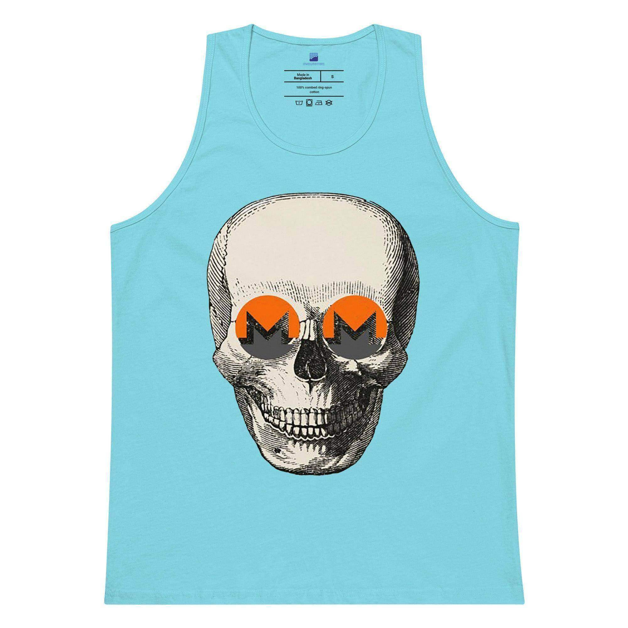 Monero Coin Skull Tank Top - InvestmenTees