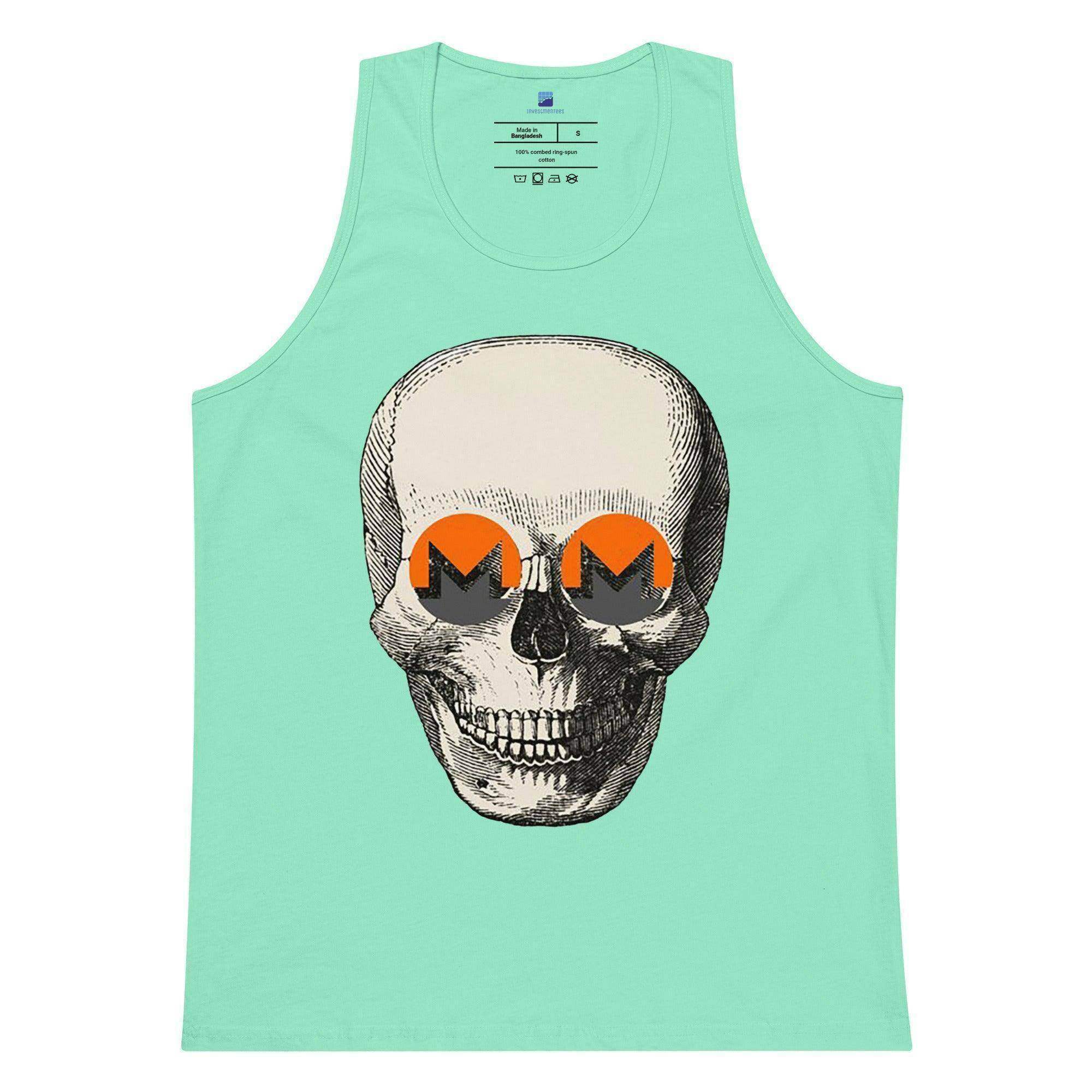 Monero Coin Skull Tank Top - InvestmenTees