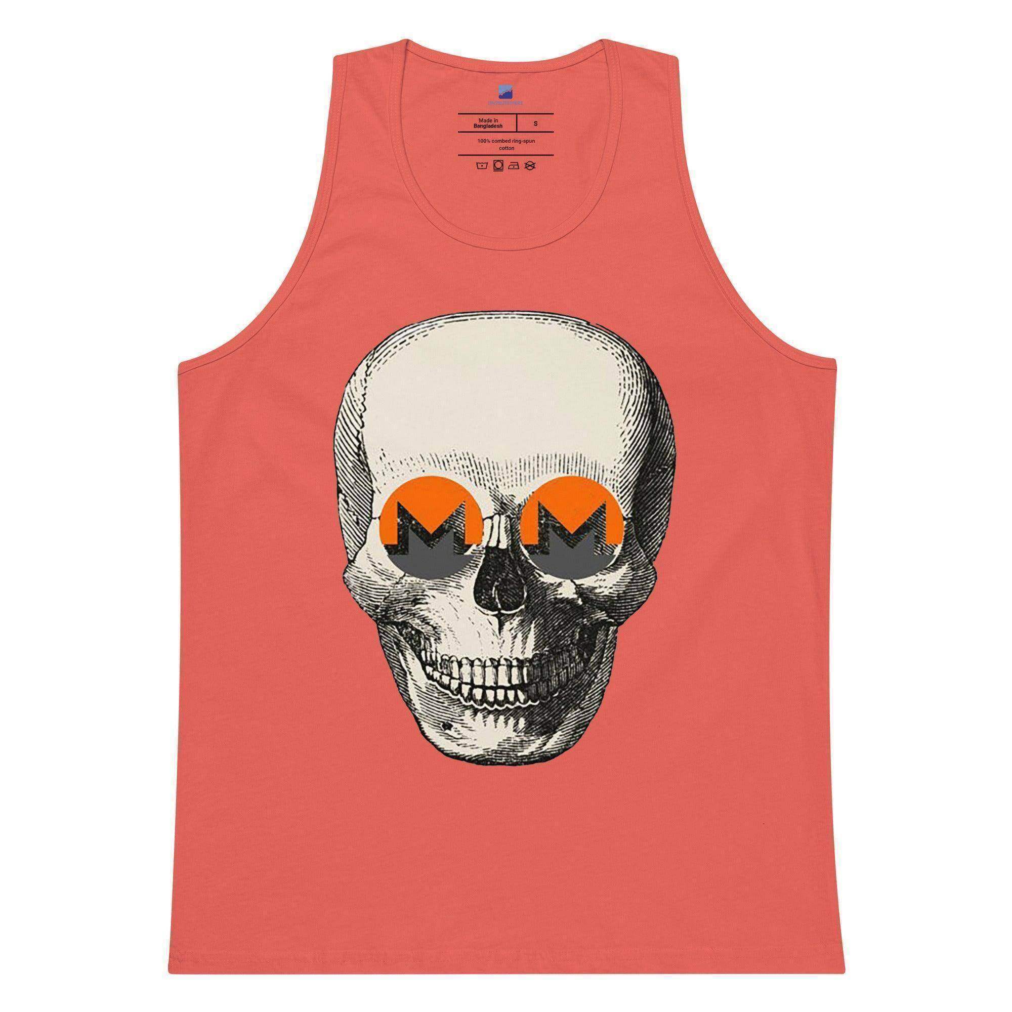 Monero Coin Skull Tank Top - InvestmenTees