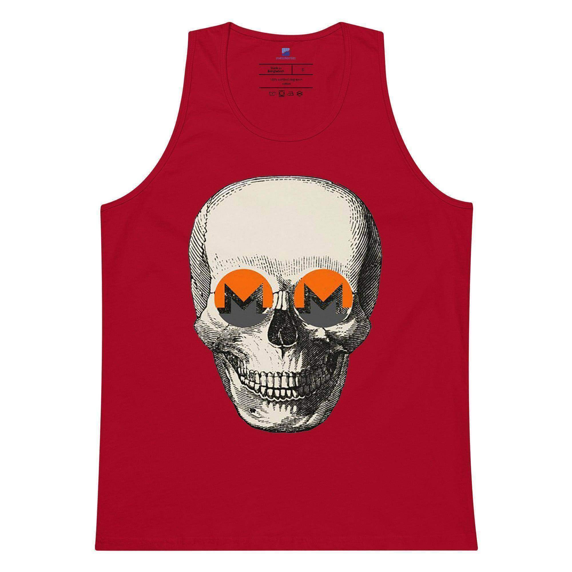 Monero Coin Skull Tank Top - InvestmenTees