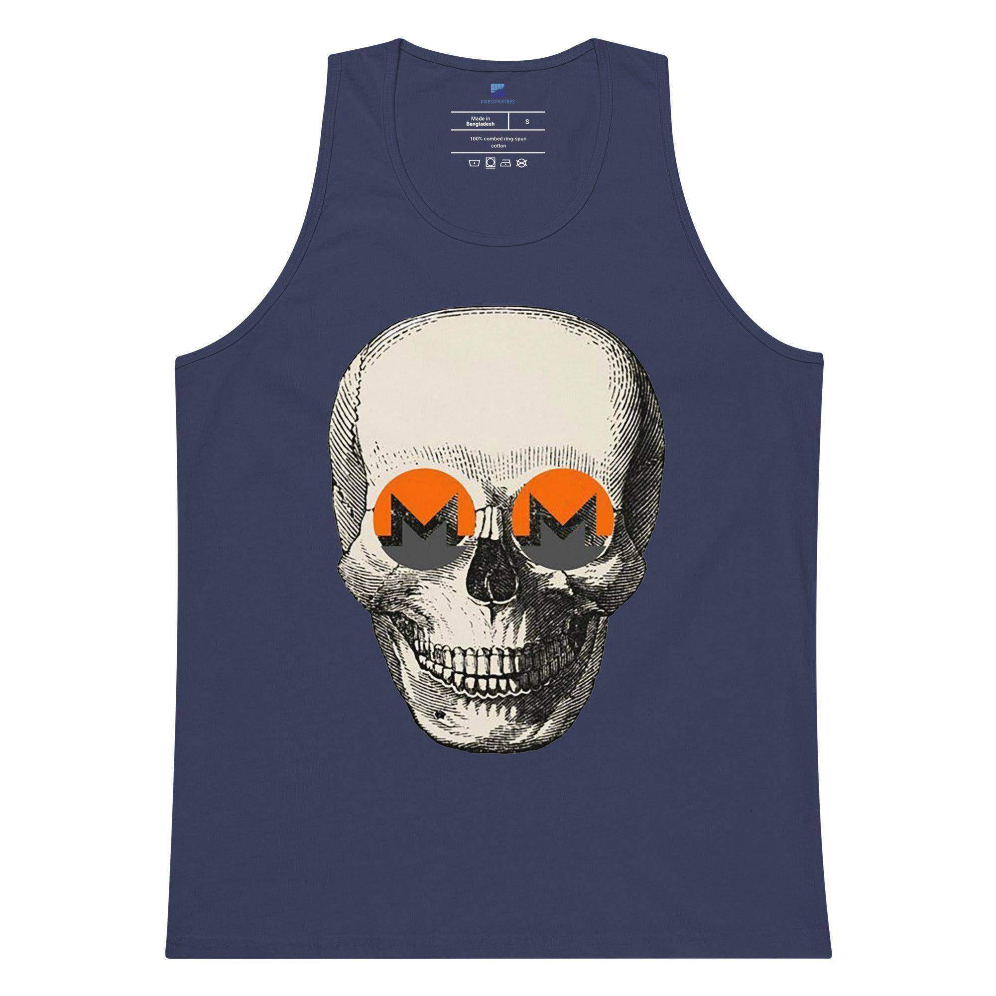 Monero Coin Skull Tank Top - InvestmenTees