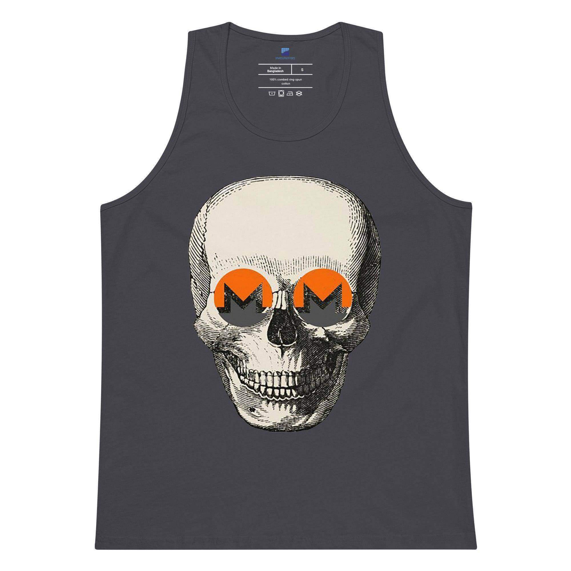 Monero Coin Skull Tank Top - InvestmenTees
