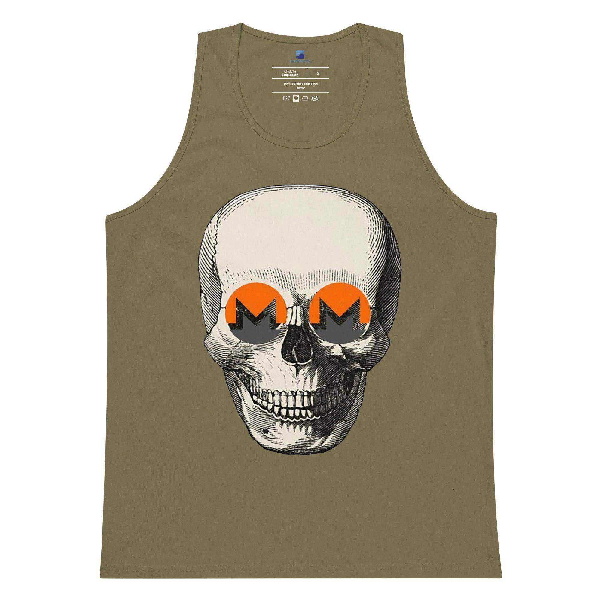 Monero Coin Skull Tank Top - InvestmenTees