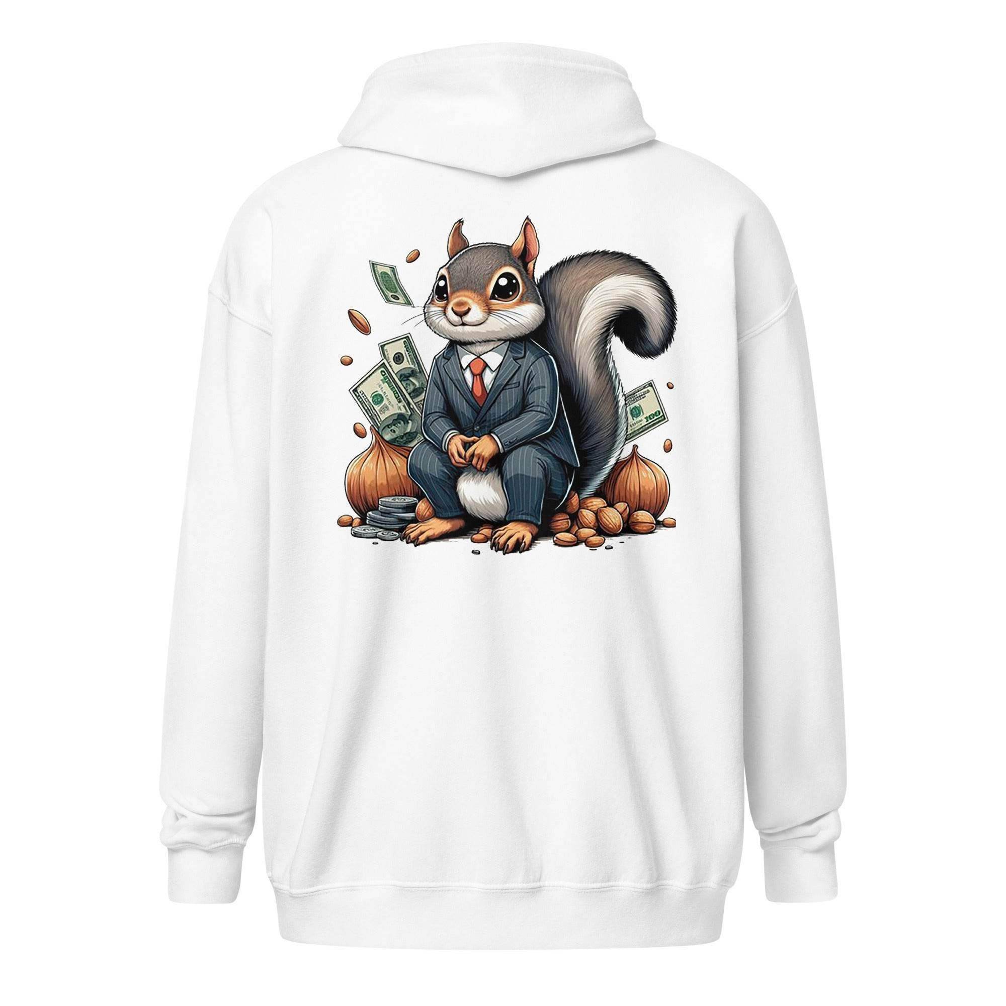 Rich Squirrel Zip Up Hoodie - InvestmenTees