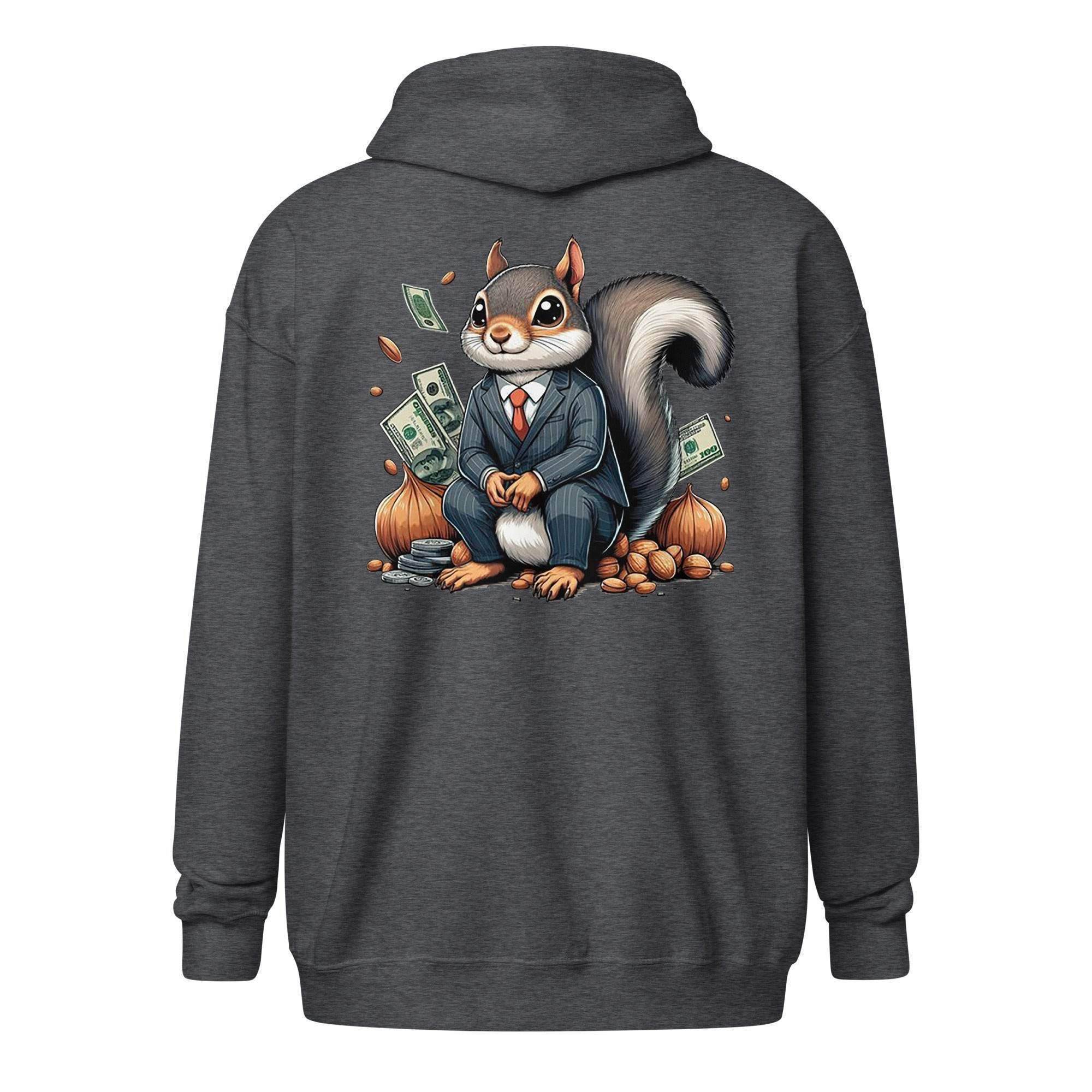 Rich Squirrel Zip Up Hoodie - InvestmenTees