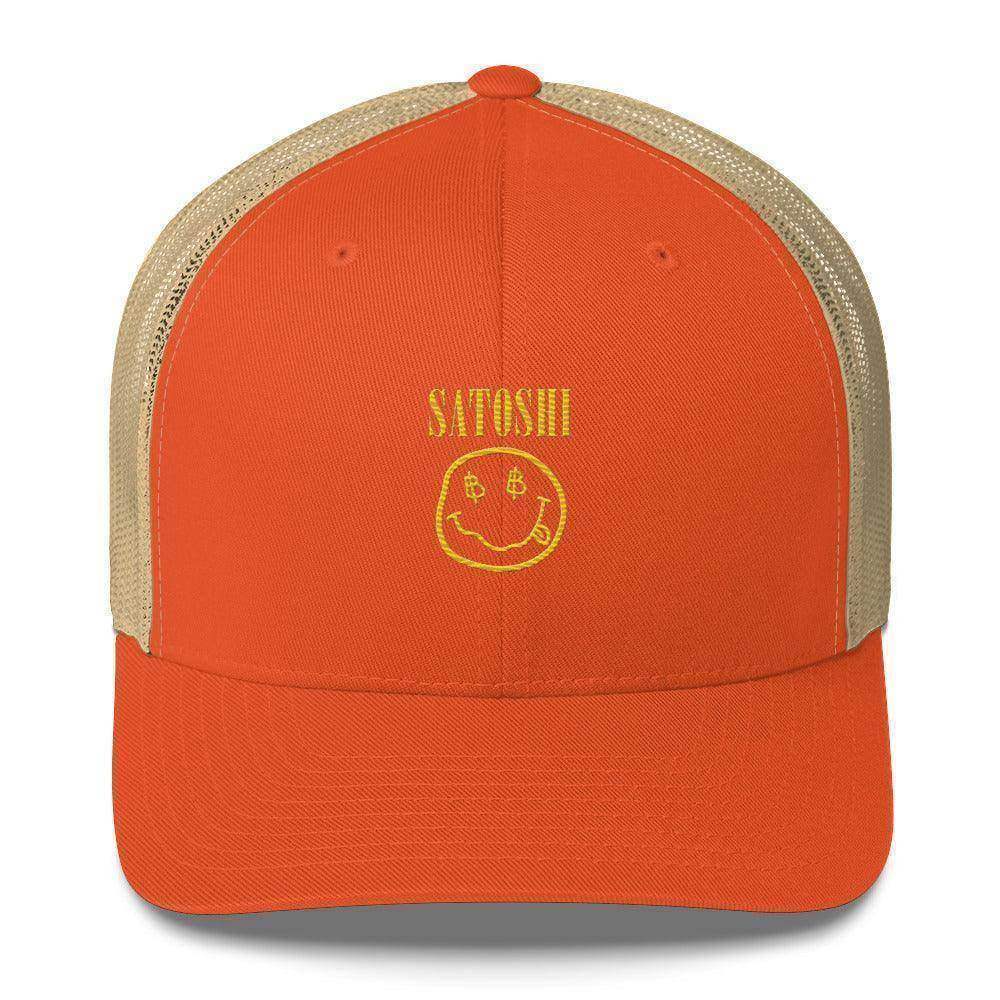 Satoshi Smilie Face Trucker Cap - InvestmenTees