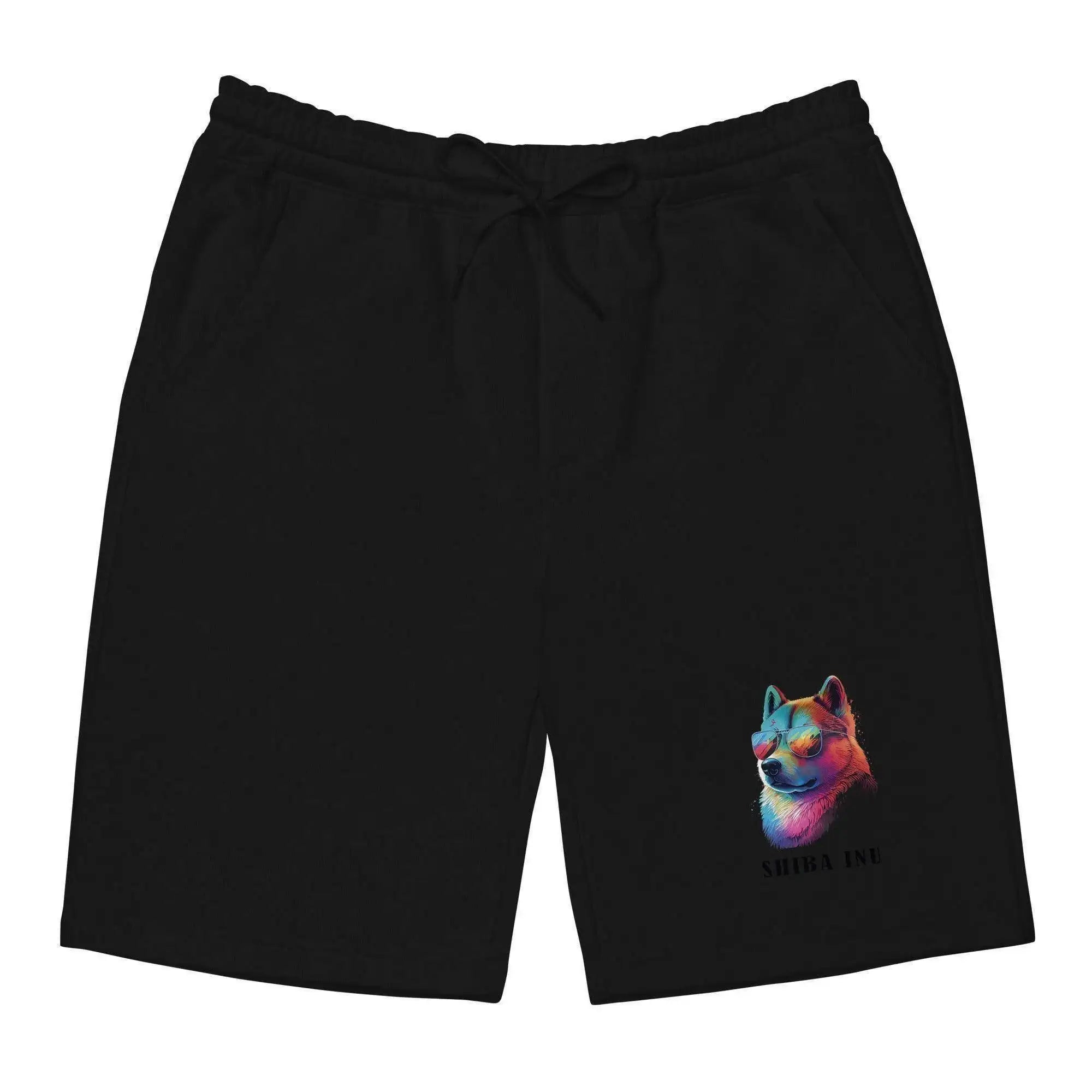 Shiba Ina with Sunglasses Fleece Shorts - InvestmenTees