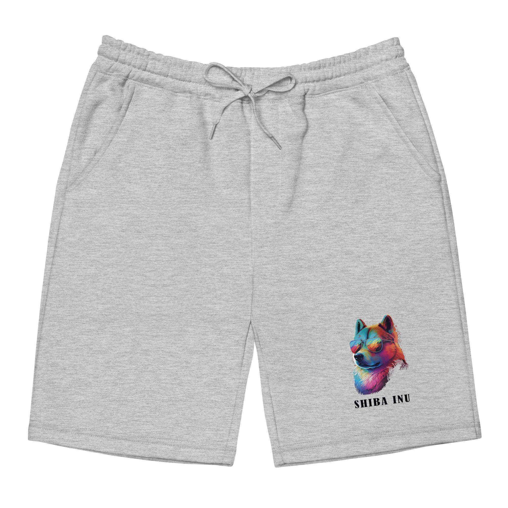 Shiba Ina with Sunglasses Fleece Shorts - InvestmenTees