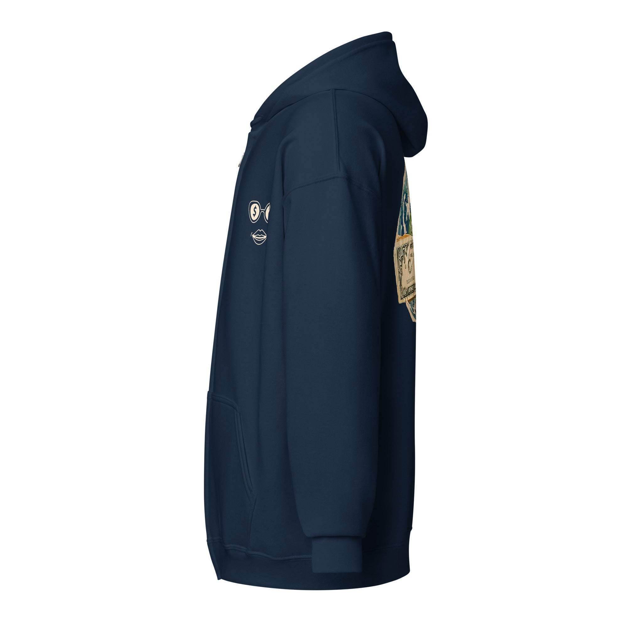 A Hundred Benjamins Zip Up Hoodie - InvestmenTees