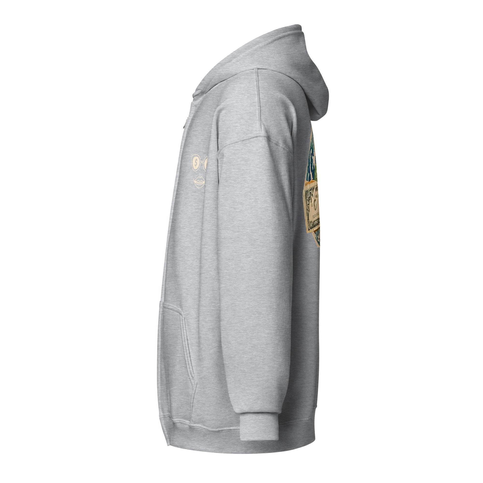 A Hundred Benjamins Zip Up Hoodie - InvestmenTees