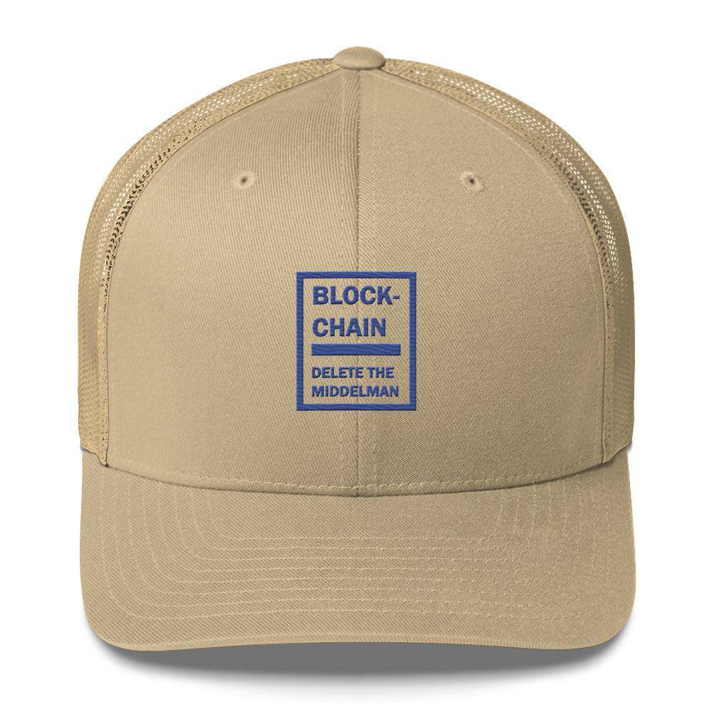 Blockchain Middleman Trucker Cap - InvestmenTees