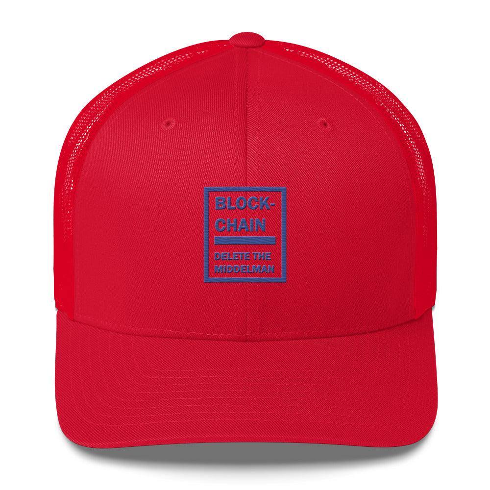 Blockchain Middleman Trucker Cap - InvestmenTees