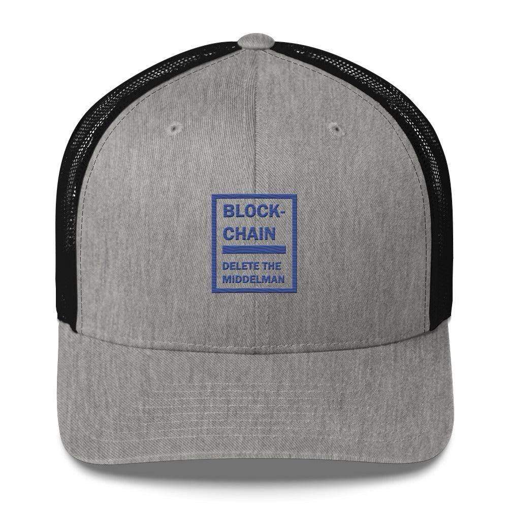 Blockchain Middleman Trucker Cap - InvestmenTees