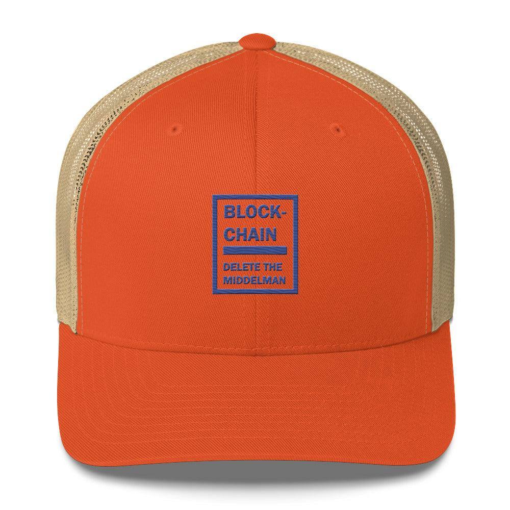 Blockchain Middleman Trucker Cap - InvestmenTees