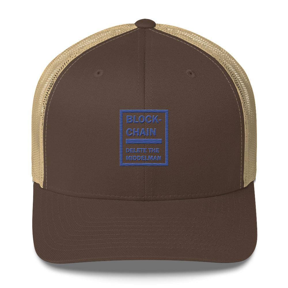 Blockchain Middleman Trucker Cap - InvestmenTees