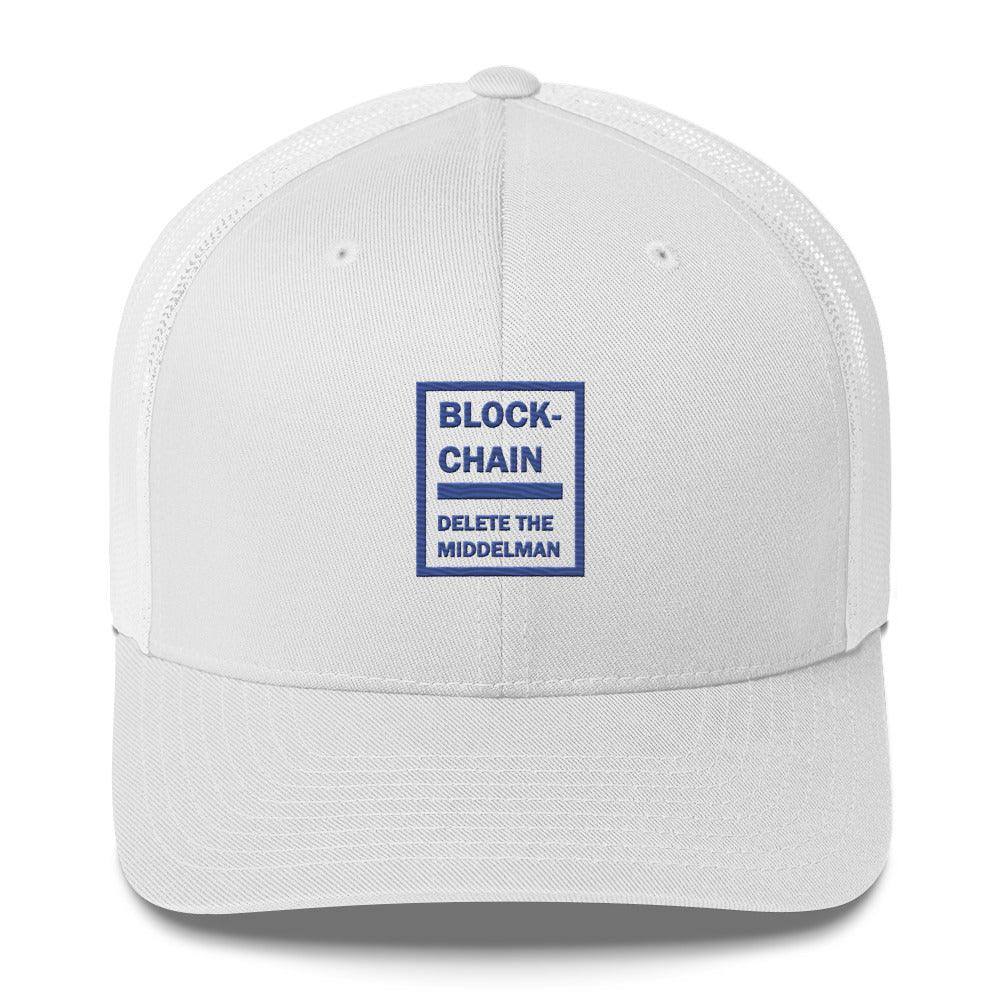 Blockchain Middleman Trucker Cap - InvestmenTees