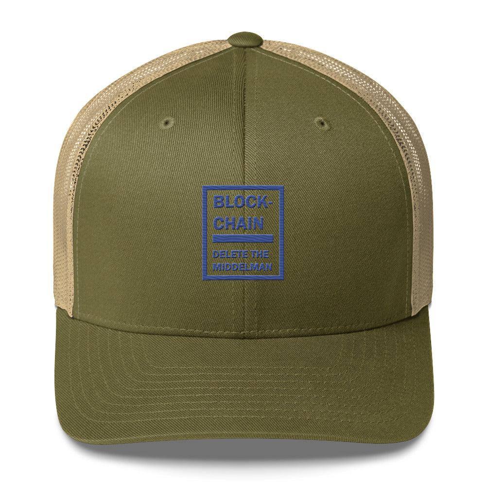 Blockchain Middleman Trucker Cap - InvestmenTees