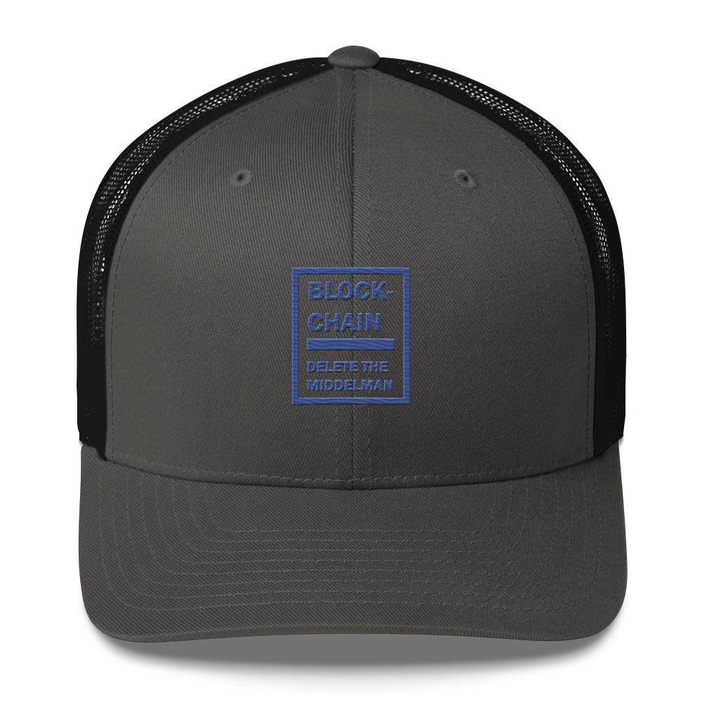 Blockchain Middleman Trucker Cap - InvestmenTees