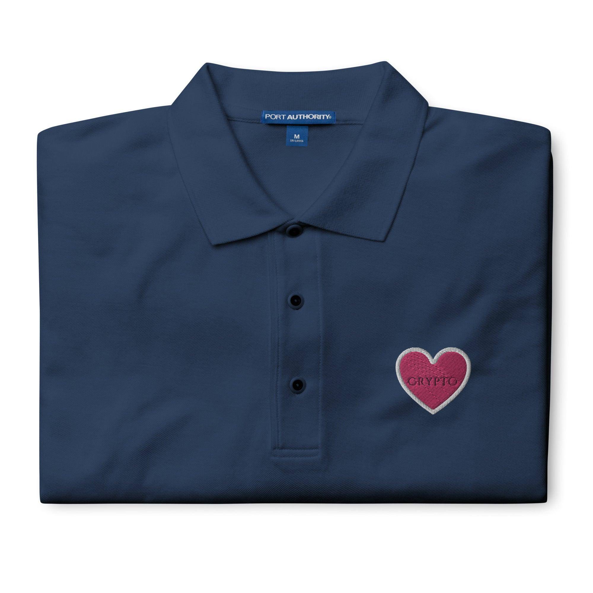 Crypto Heart Polo Shirt - InvestmenTees