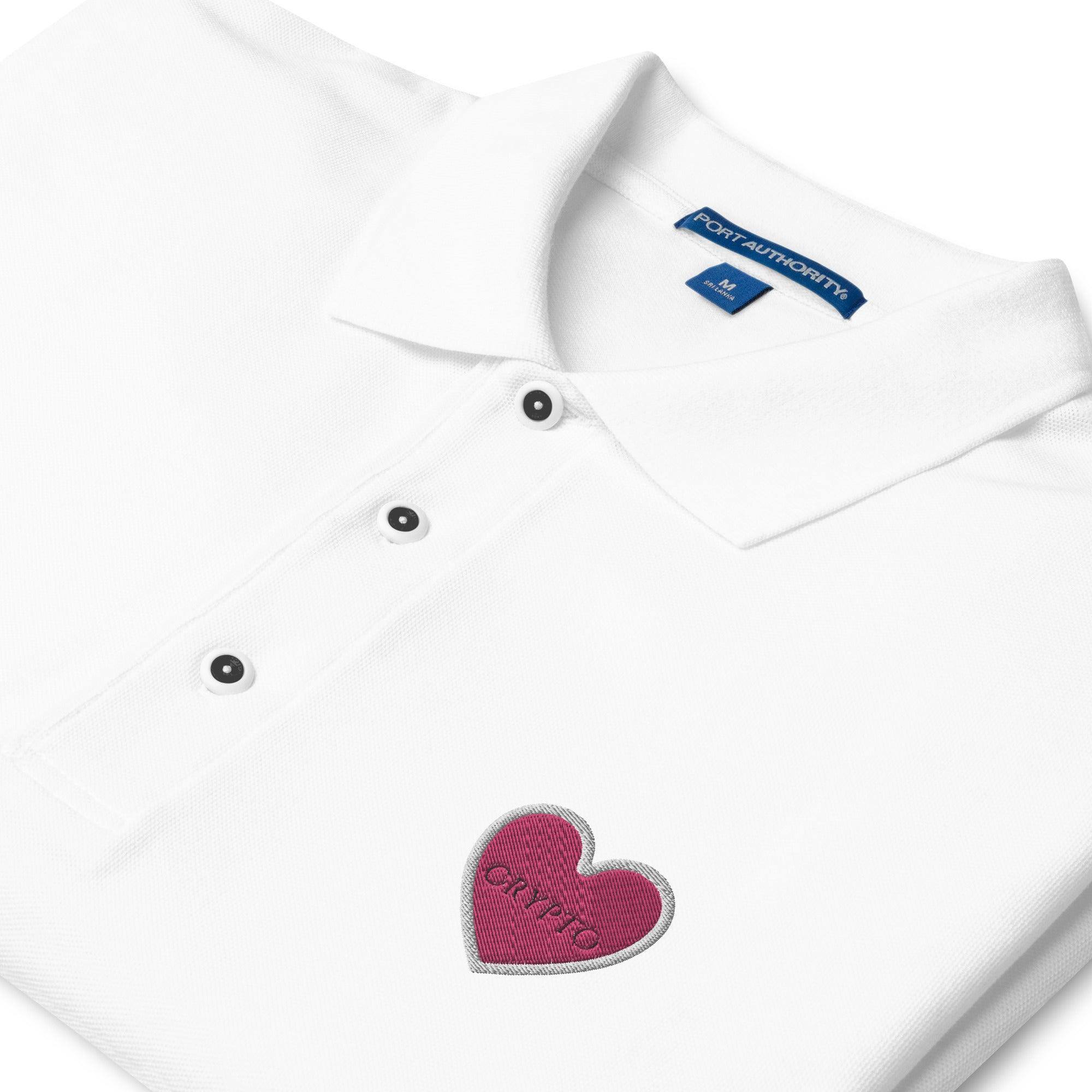 Crypto Heart Polo Shirt - InvestmenTees