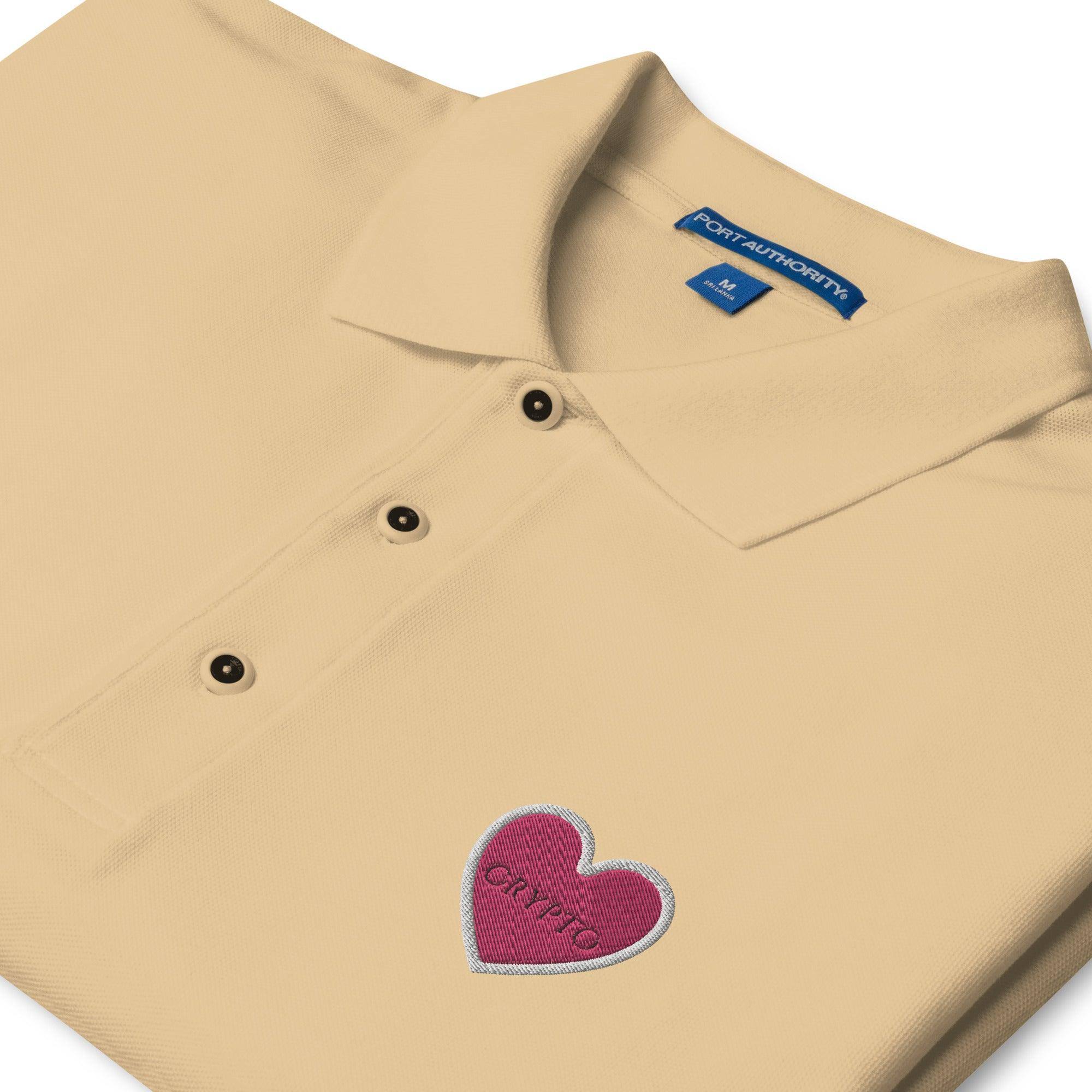 Crypto Heart Polo Shirt - InvestmenTees