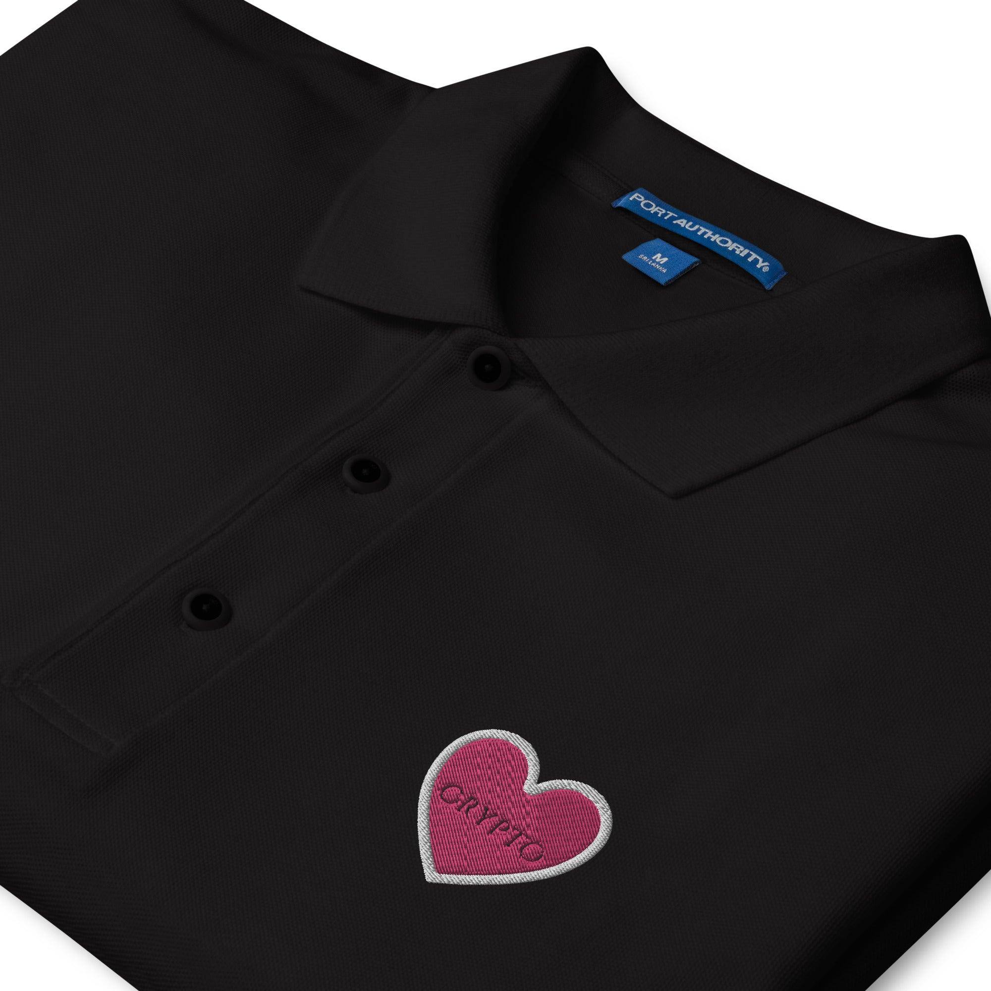 Crypto Heart Polo Shirt - InvestmenTees