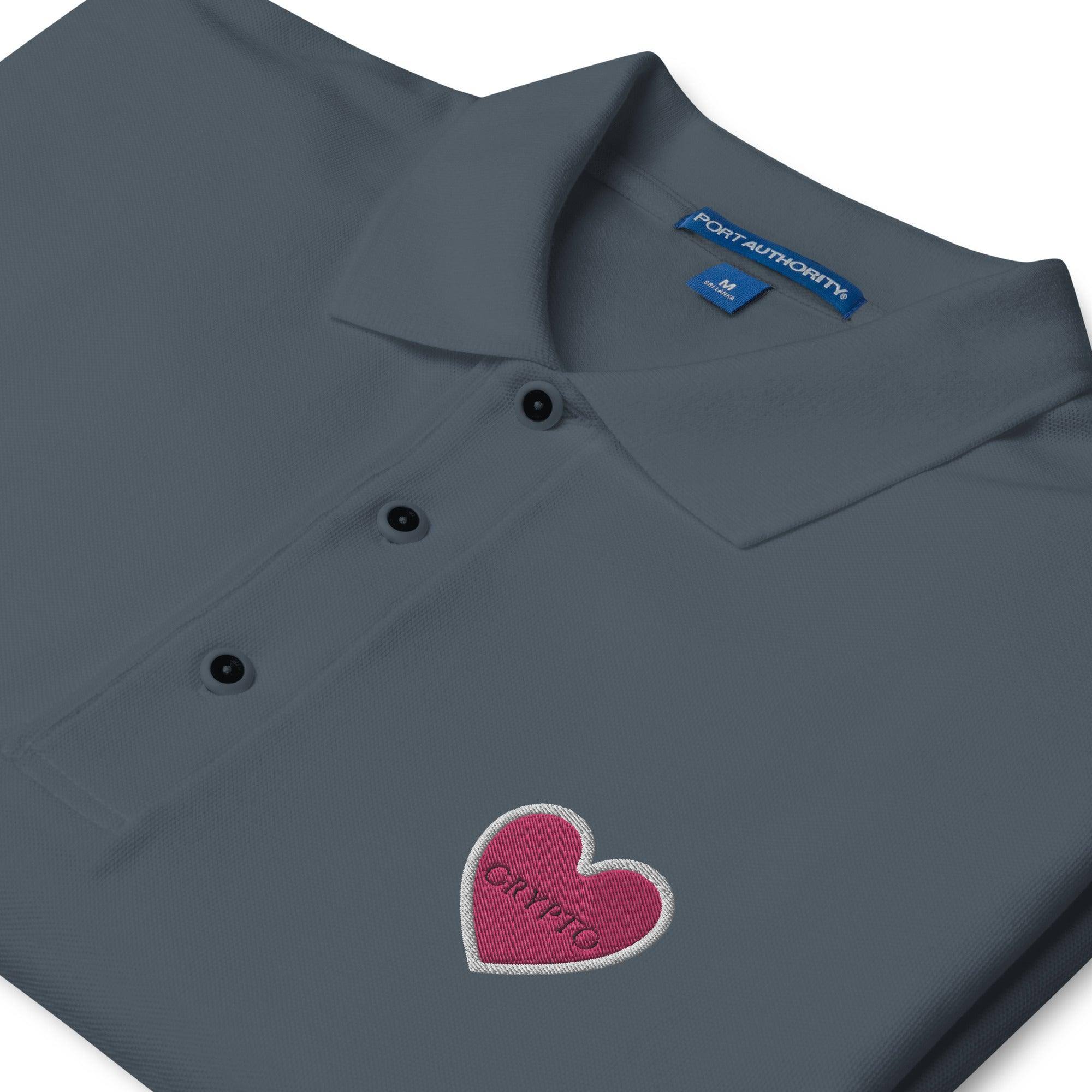 Crypto Heart Polo Shirt - InvestmenTees