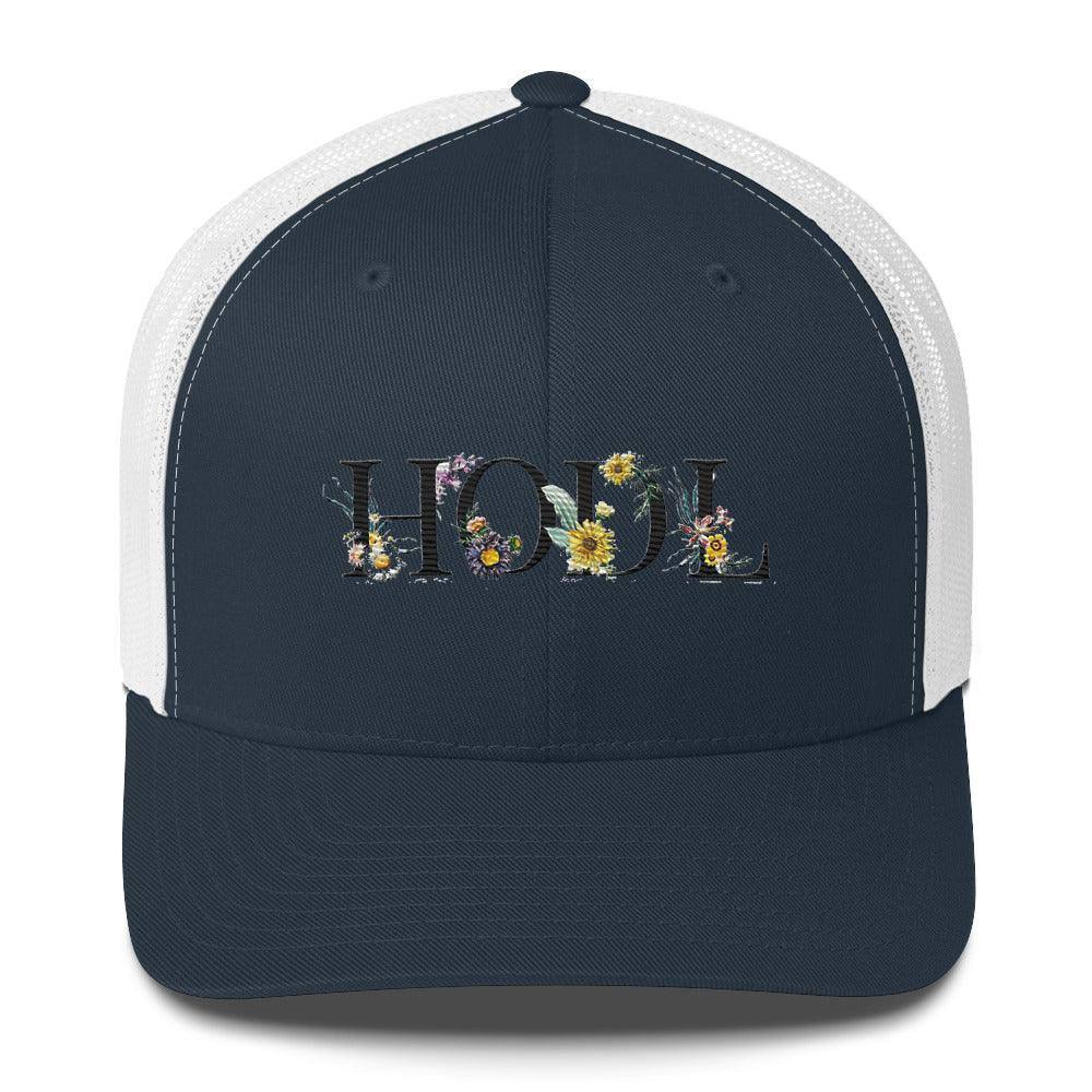 HODL Flowers Trucker Cap - InvestmenTees