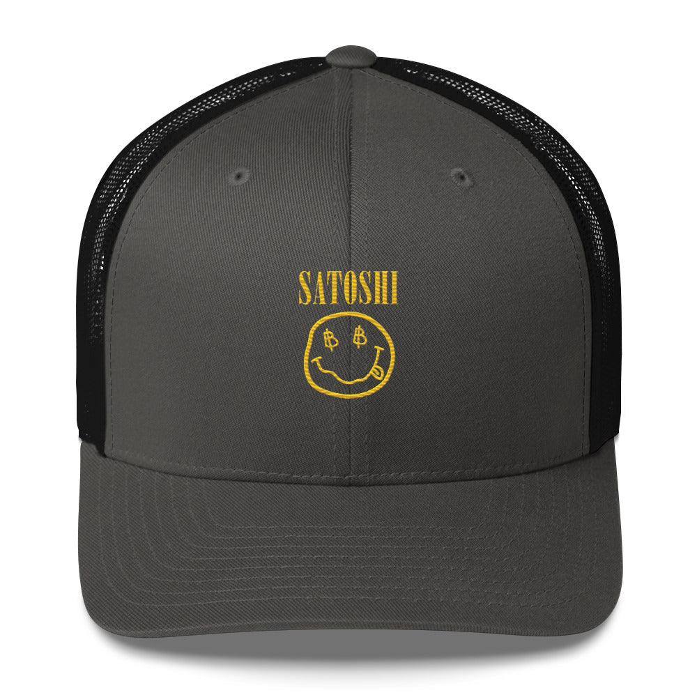 Satoshi Smilie Face Trucker Cap - InvestmenTees