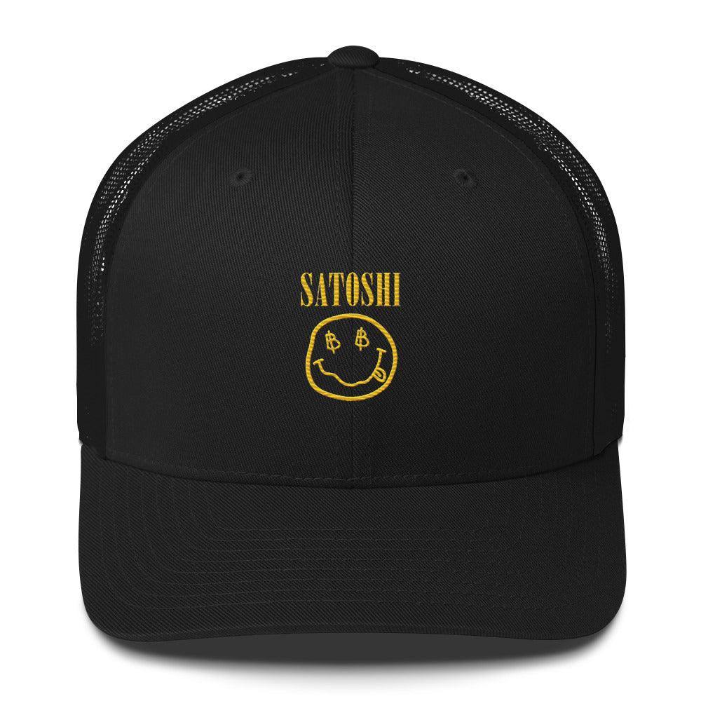 Satoshi Smilie Face Trucker Cap - InvestmenTees