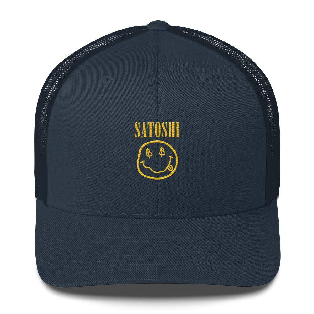 Satoshi Smilie Face Trucker Cap - InvestmenTees