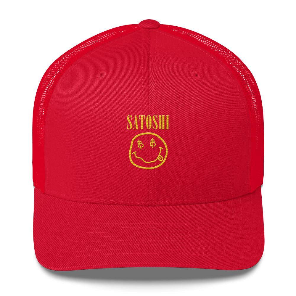 Satoshi Smilie Face Trucker Cap - InvestmenTees