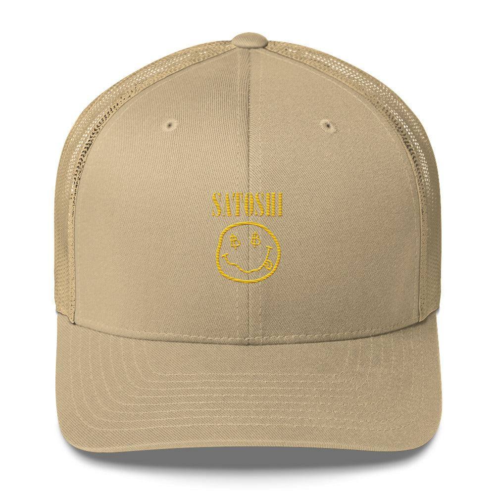 Satoshi Smilie Face Trucker Cap - InvestmenTees