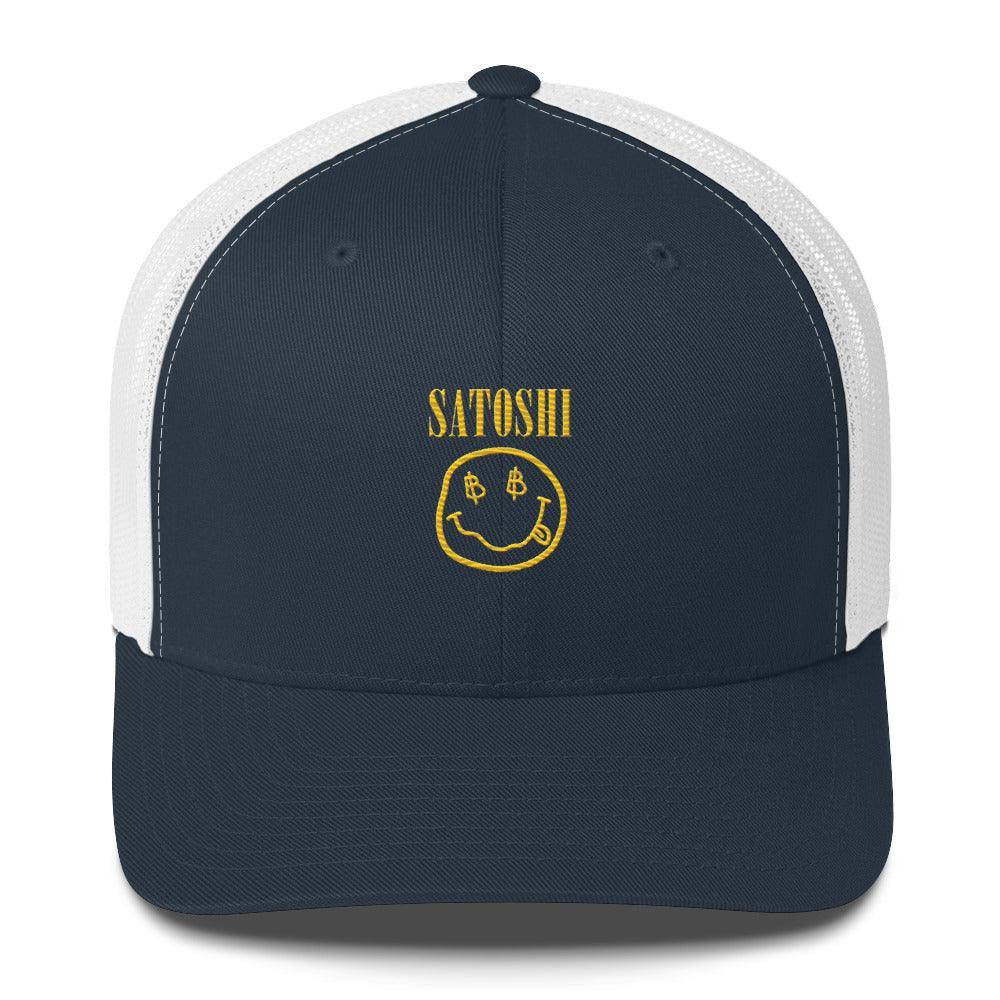 Satoshi Smilie Face Trucker Cap - InvestmenTees