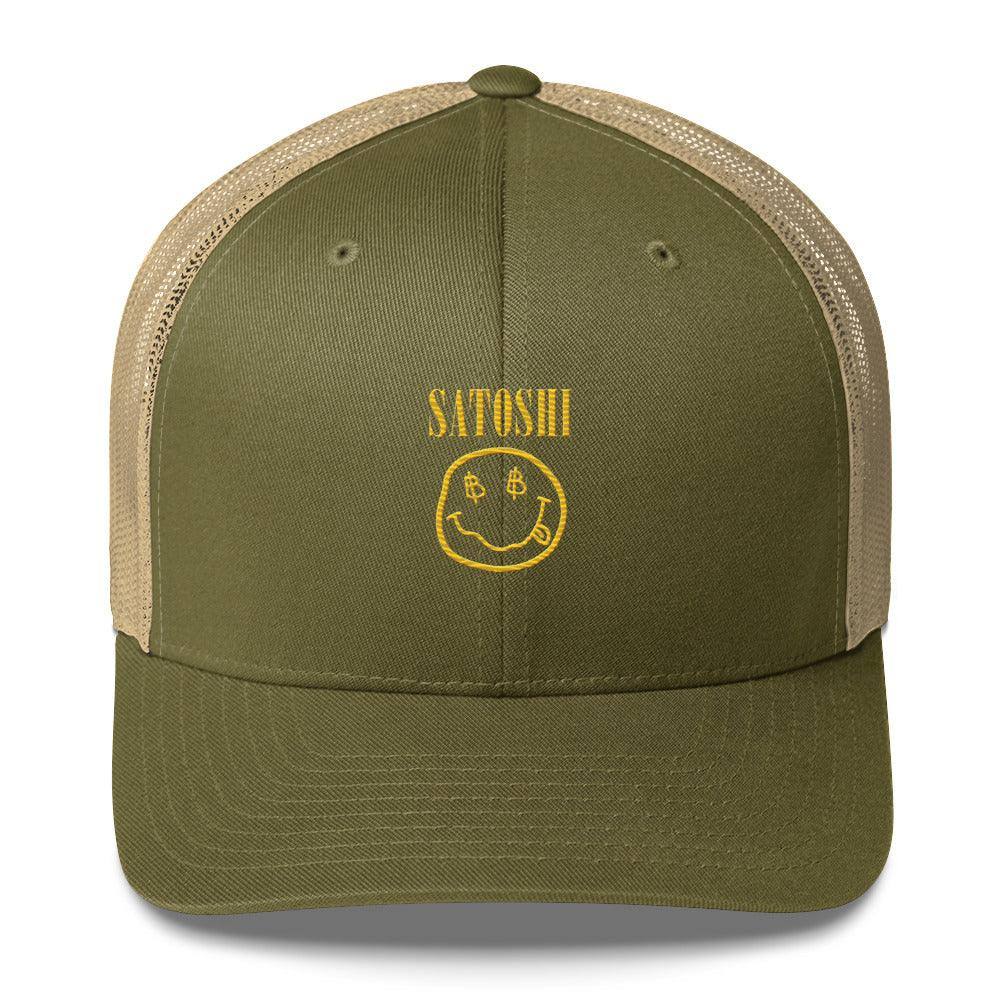 Satoshi Smilie Face Trucker Cap - InvestmenTees