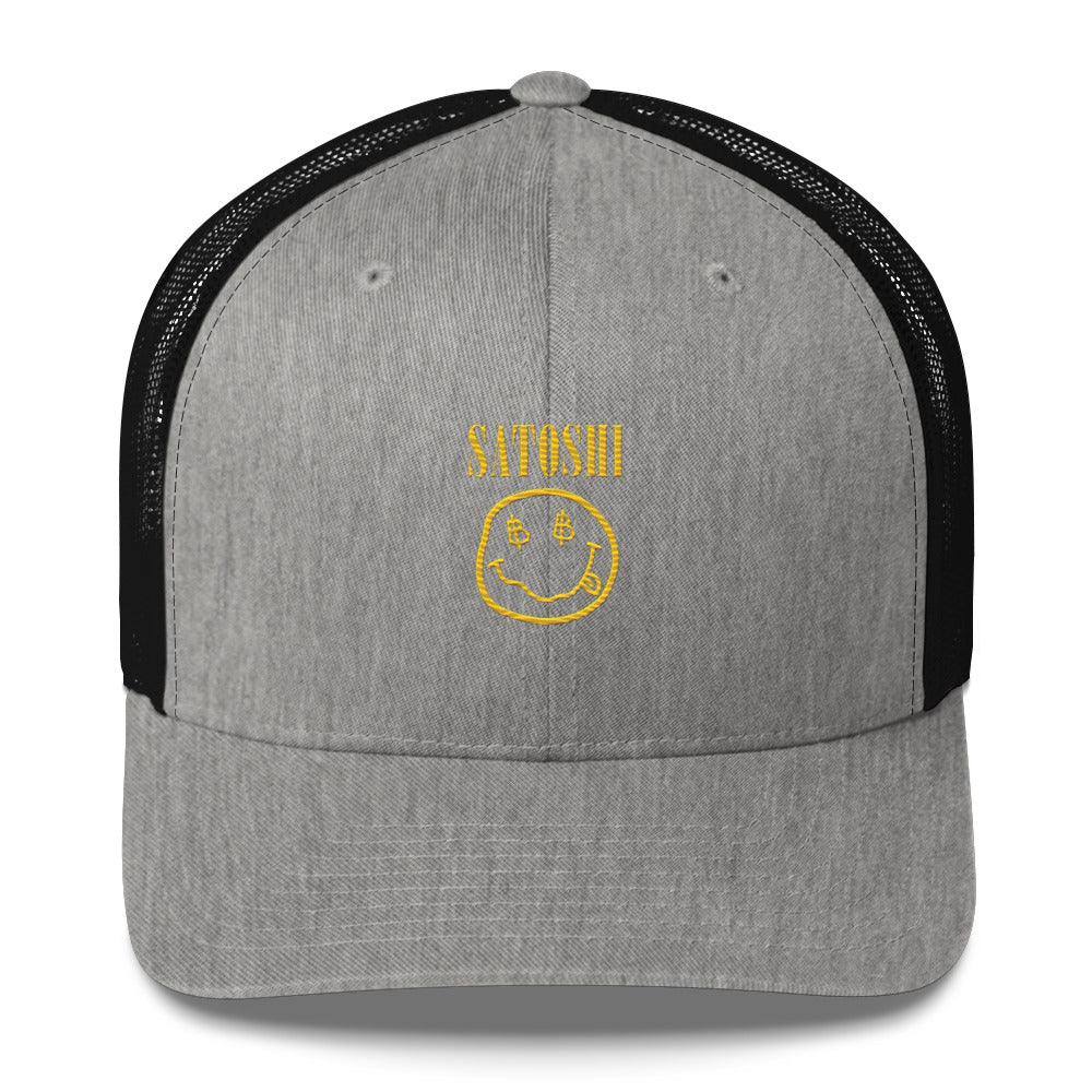 Satoshi Smilie Face Trucker Cap - InvestmenTees