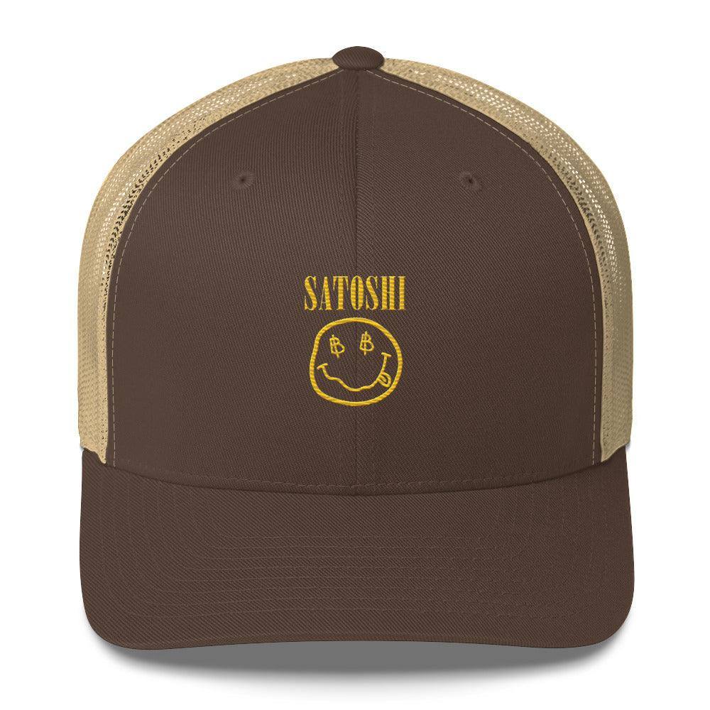 Satoshi Smilie Face Trucker Cap - InvestmenTees